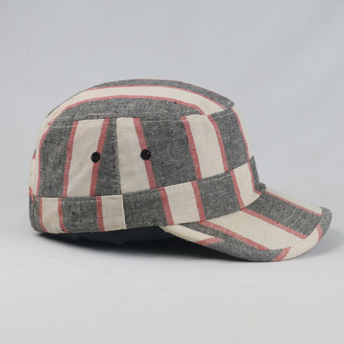 Thrifted BD1017 Striped Flat Top Cadet Cap (57 cm) |10721