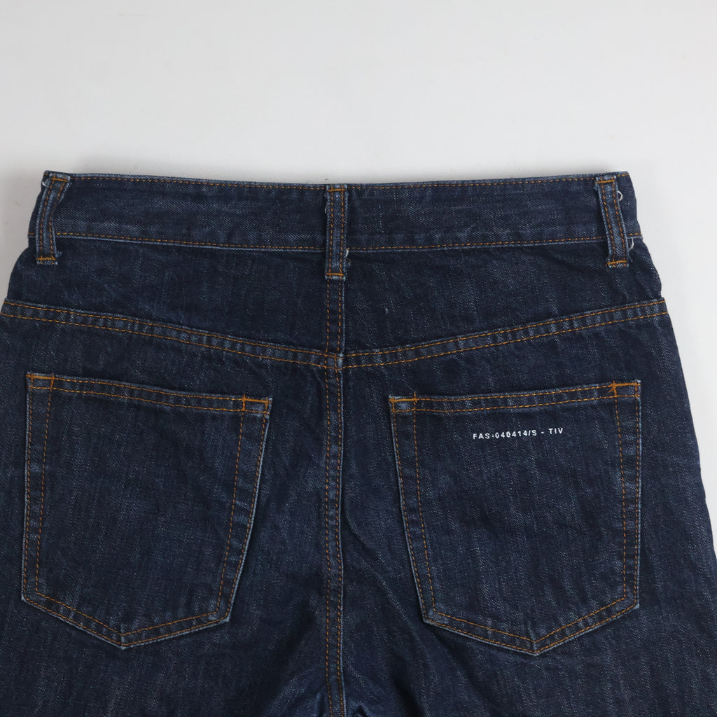 Thrifted Fatalism Men's Deep Indigo Blue Denim Jeans 30 Waist/ J1013