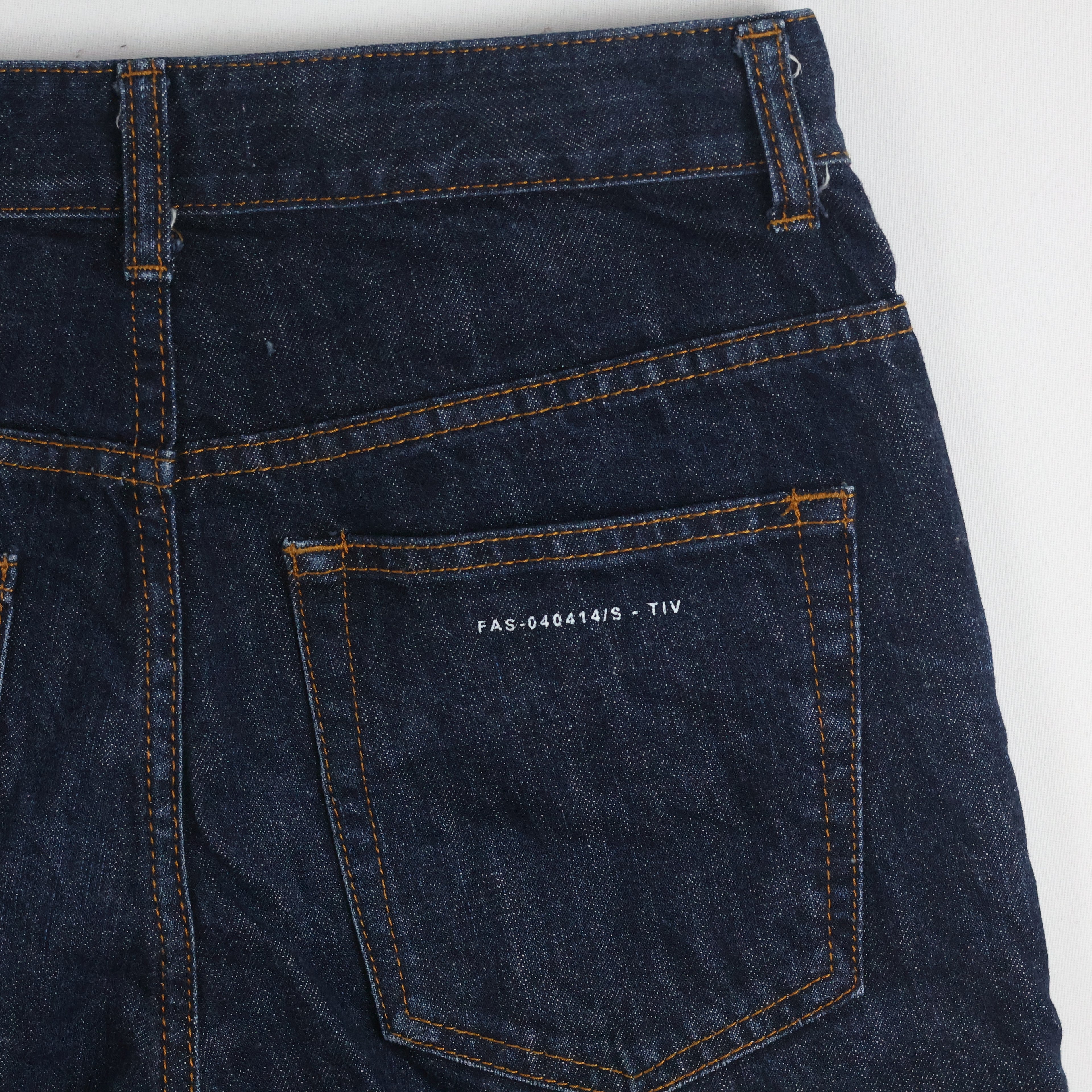 Thrifted Fatalism Men's Deep Indigo Blue Denim Jeans 30 Waist/ J1013