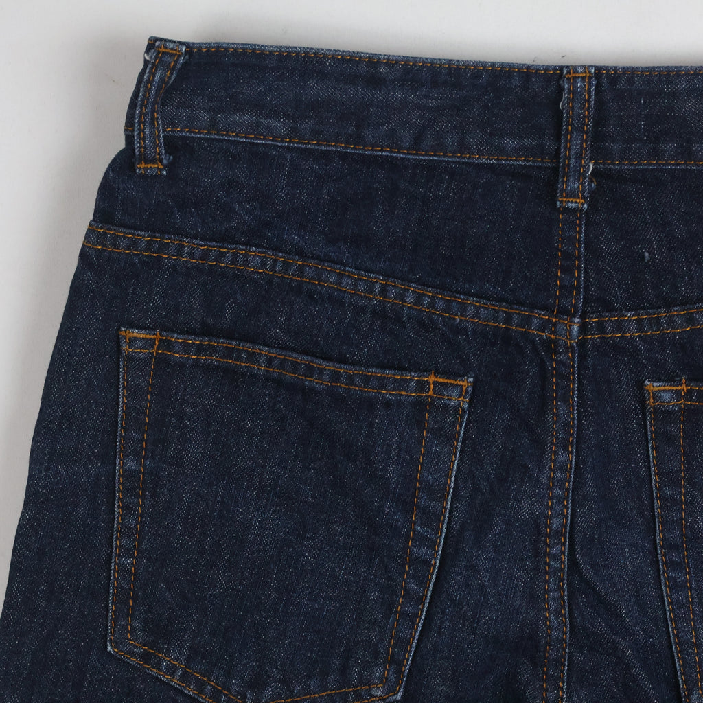 Thrifted Fatalism Men's Deep Indigo Blue Denim Jeans 30 Waist/ J1013