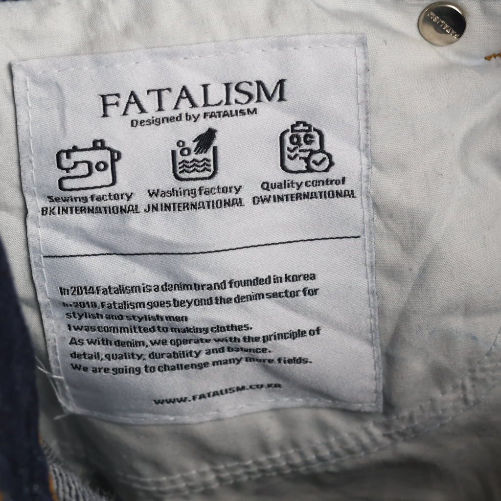 Thrifted Fatalism Men's Deep Indigo Blue Denim Jeans 30 Waist/ J1013