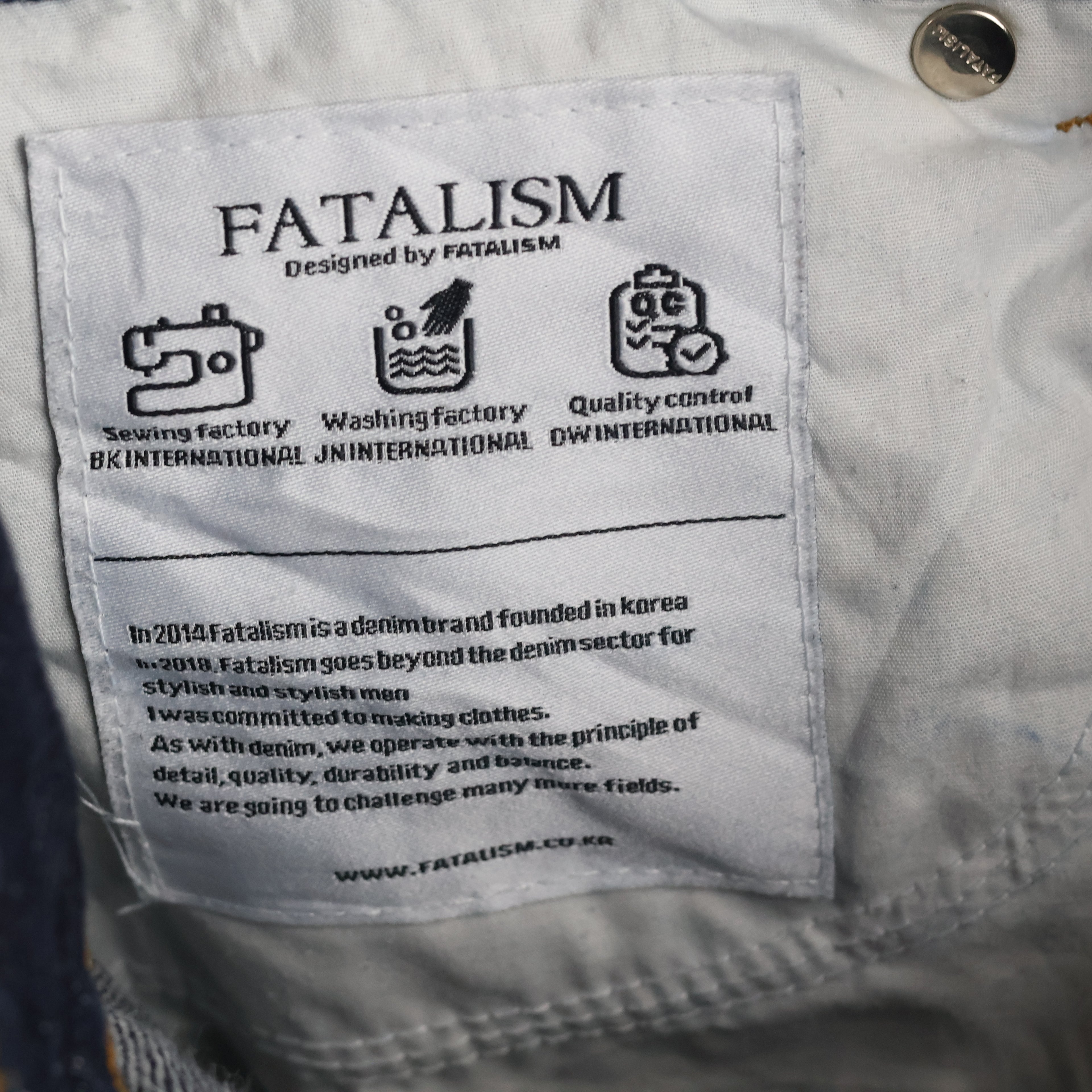 Thrifted Fatalism Men's Deep Indigo Blue Denim Jeans 30 Waist/ J1013
