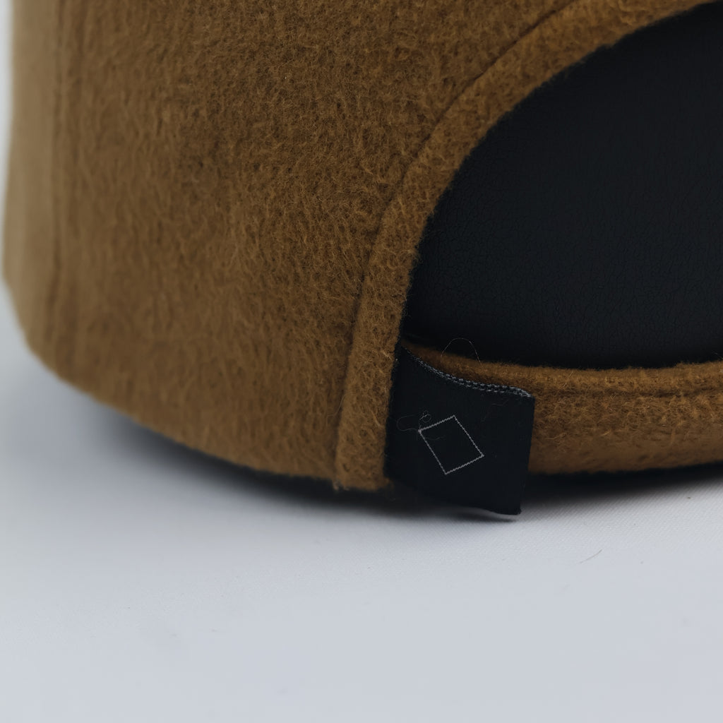 Minimalist "PLATEAU 1982" Wool Blend Baseball Cap – Camel Tan (Made in Korea)