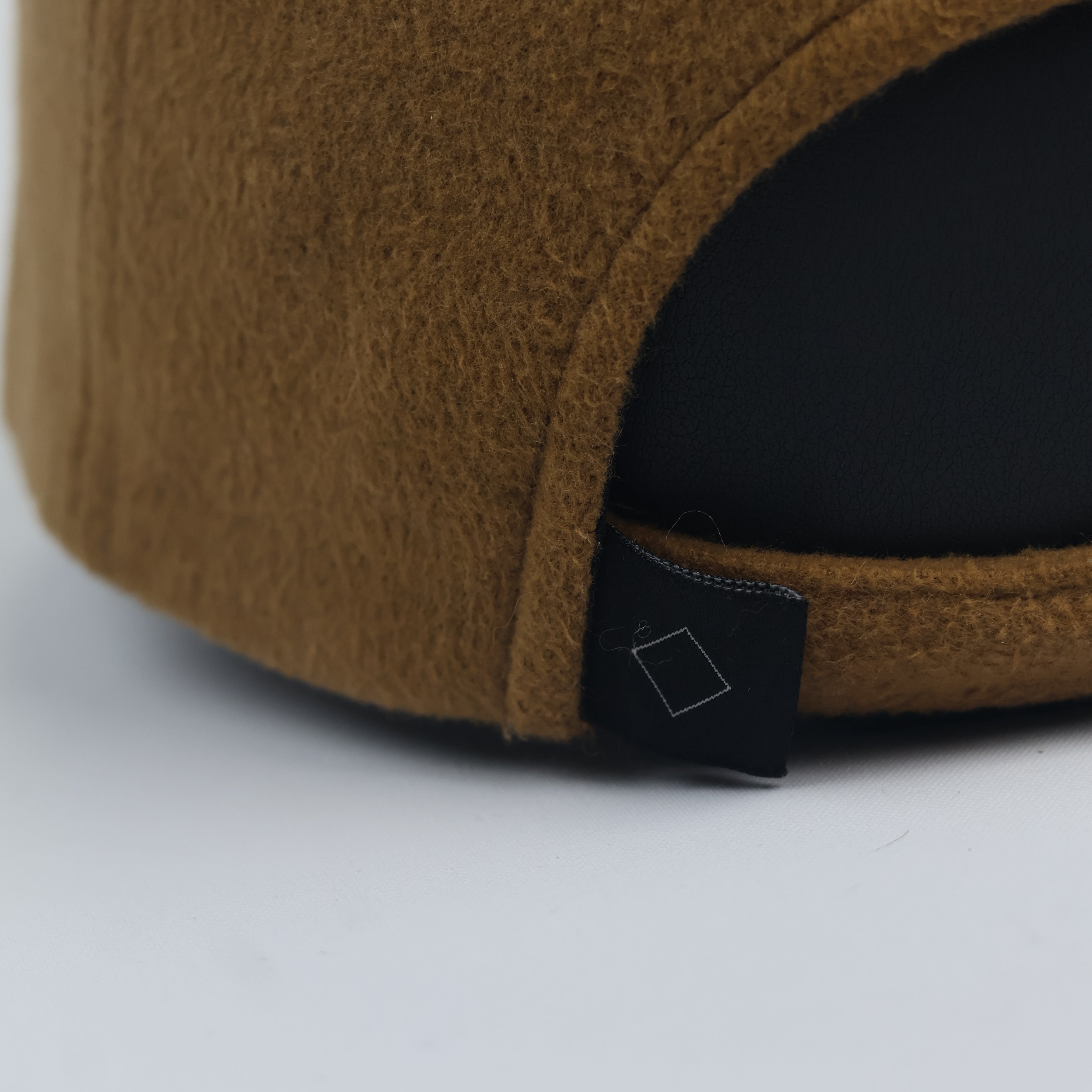 Minimalist "PLATEAU 1982" Wool Blend Baseball Cap – Camel Tan (Made in Korea)