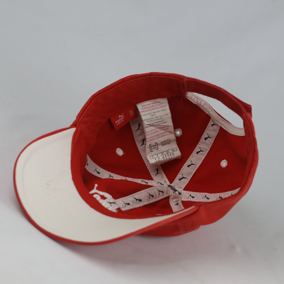 Thrifted Puma Red Cotton Strapback Cap (52-53 cm) | 10739