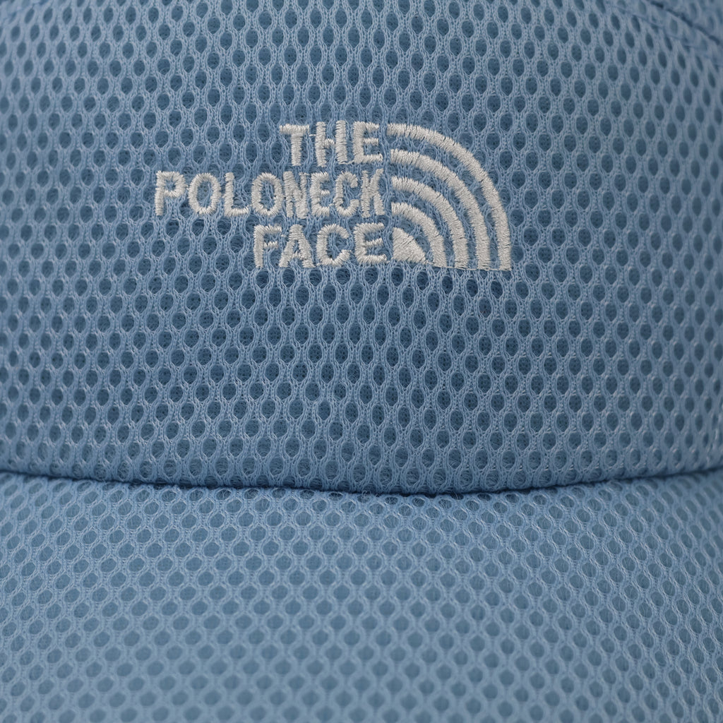 The Poloneck Face Sky Blue All-Mesh Thrifted Performance Cap