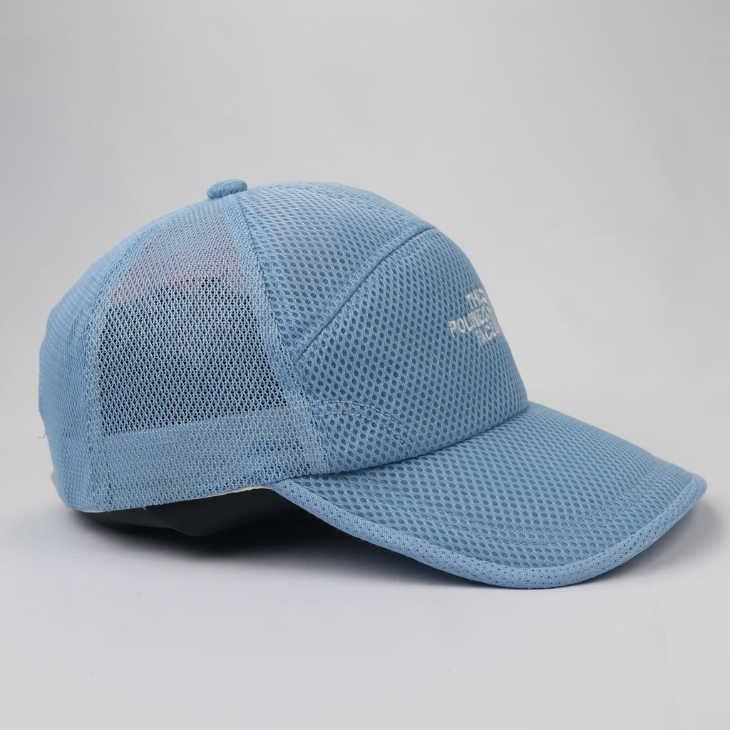 The Poloneck Face Sky Blue All-Mesh Thrifted Performance Cap