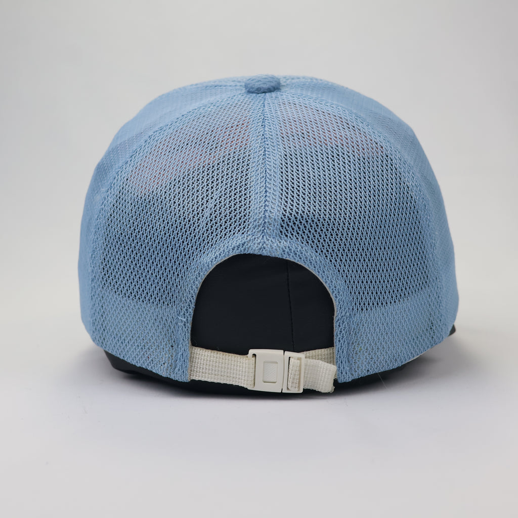 The Poloneck Face Sky Blue All-Mesh Thrifted Performance Cap