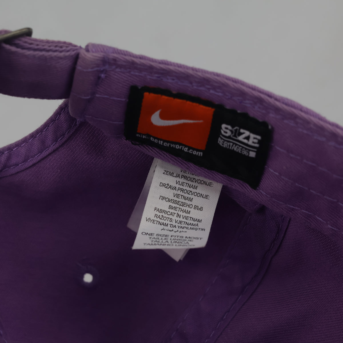 Thrifted Nike Heritage86 Purple Embroidered Swoosh Dad Hat (56-57 cm) |10724