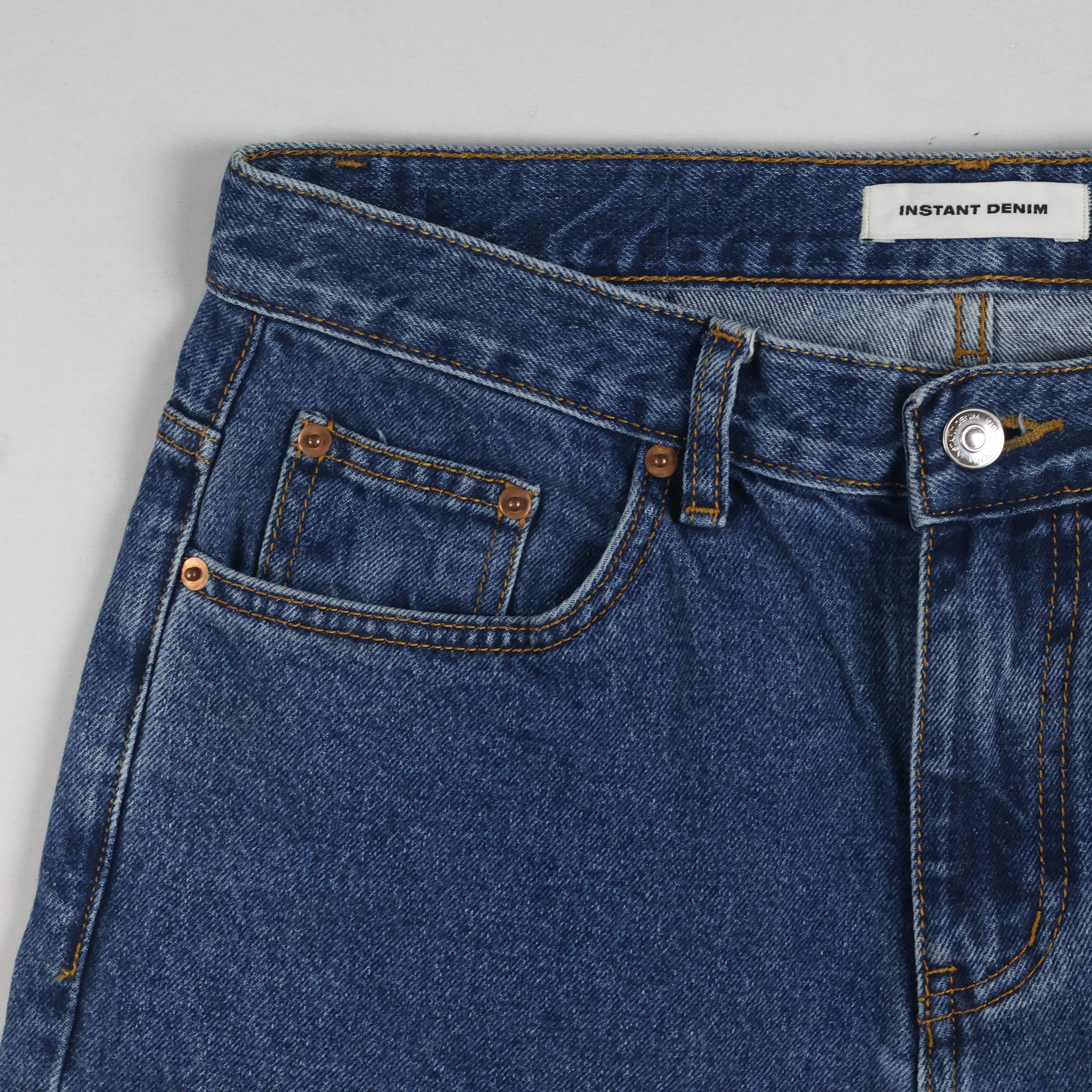 Vintage Instant Denim Men's Blue Straight Jeans 28-30 Waist/ J1016