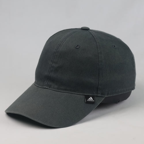Thrifted Adidas Dark Grey Cotton Strapback Cap (57 cm) |10729