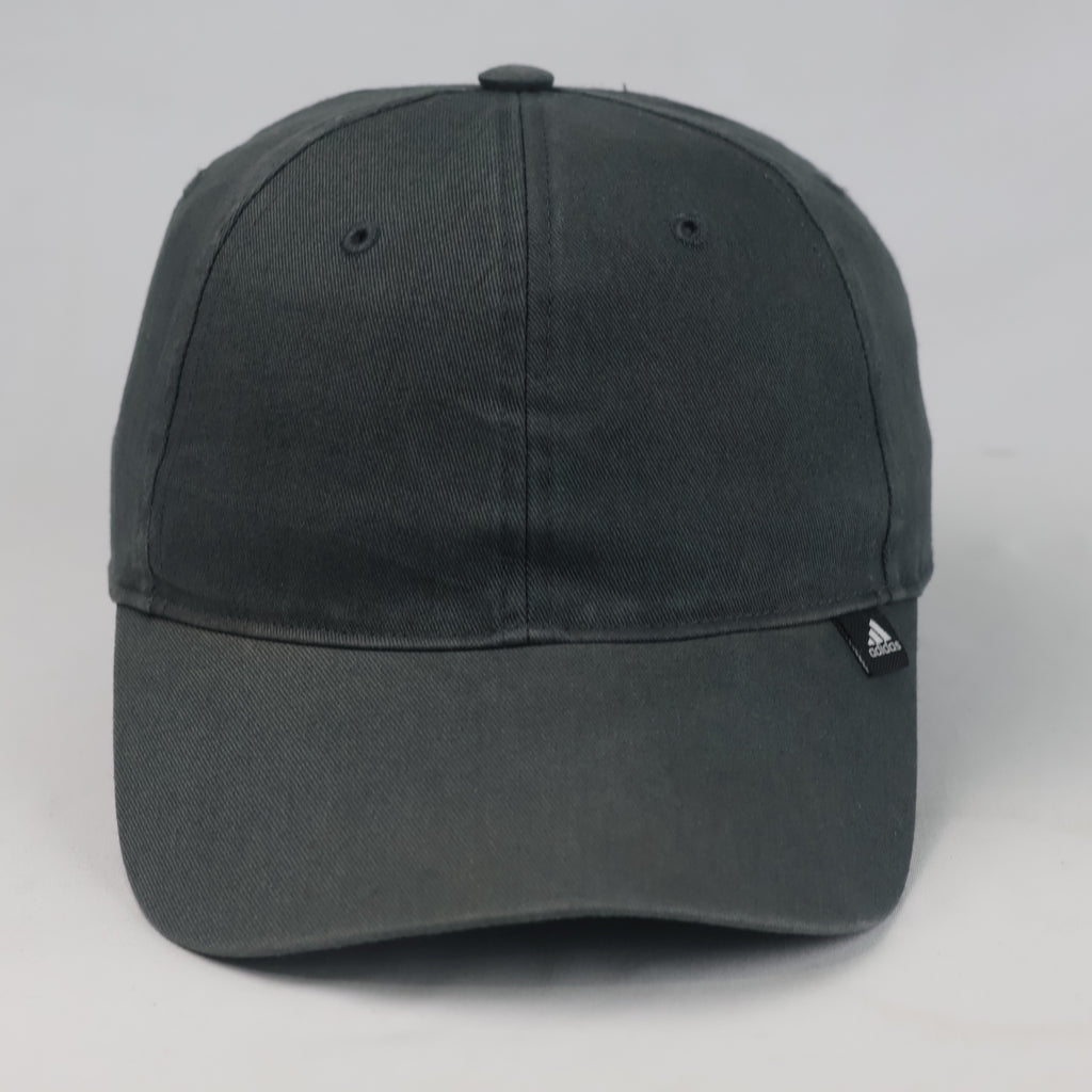 Thrifted Adidas Dark Grey Cotton Strapback Cap (57 cm) |10729