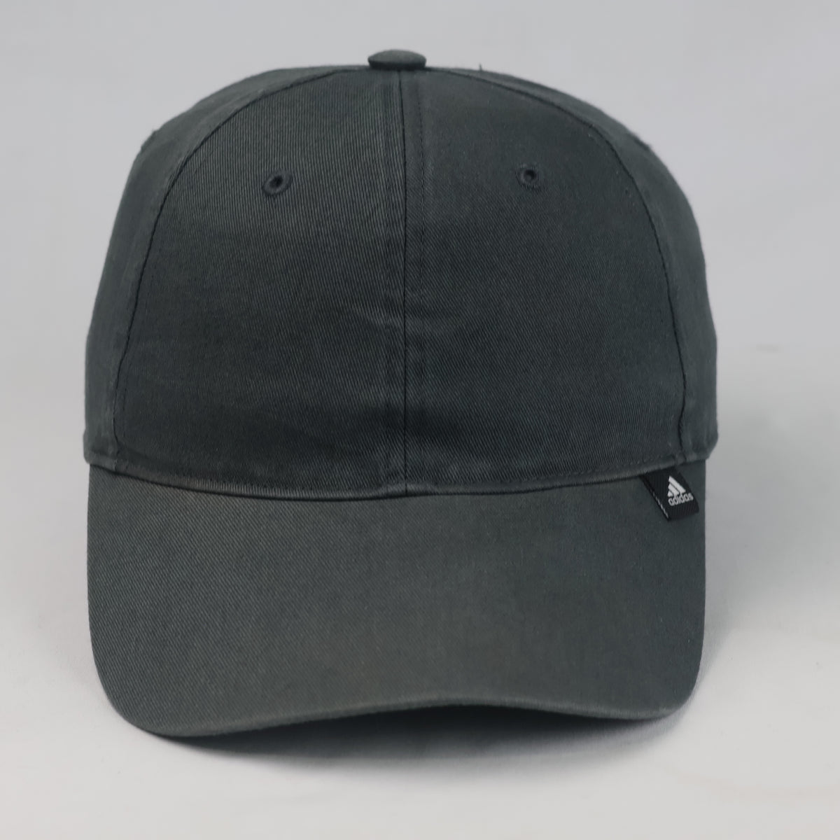 Thrifted Adidas Dark Grey Cotton Strapback Cap (57 cm) |10729