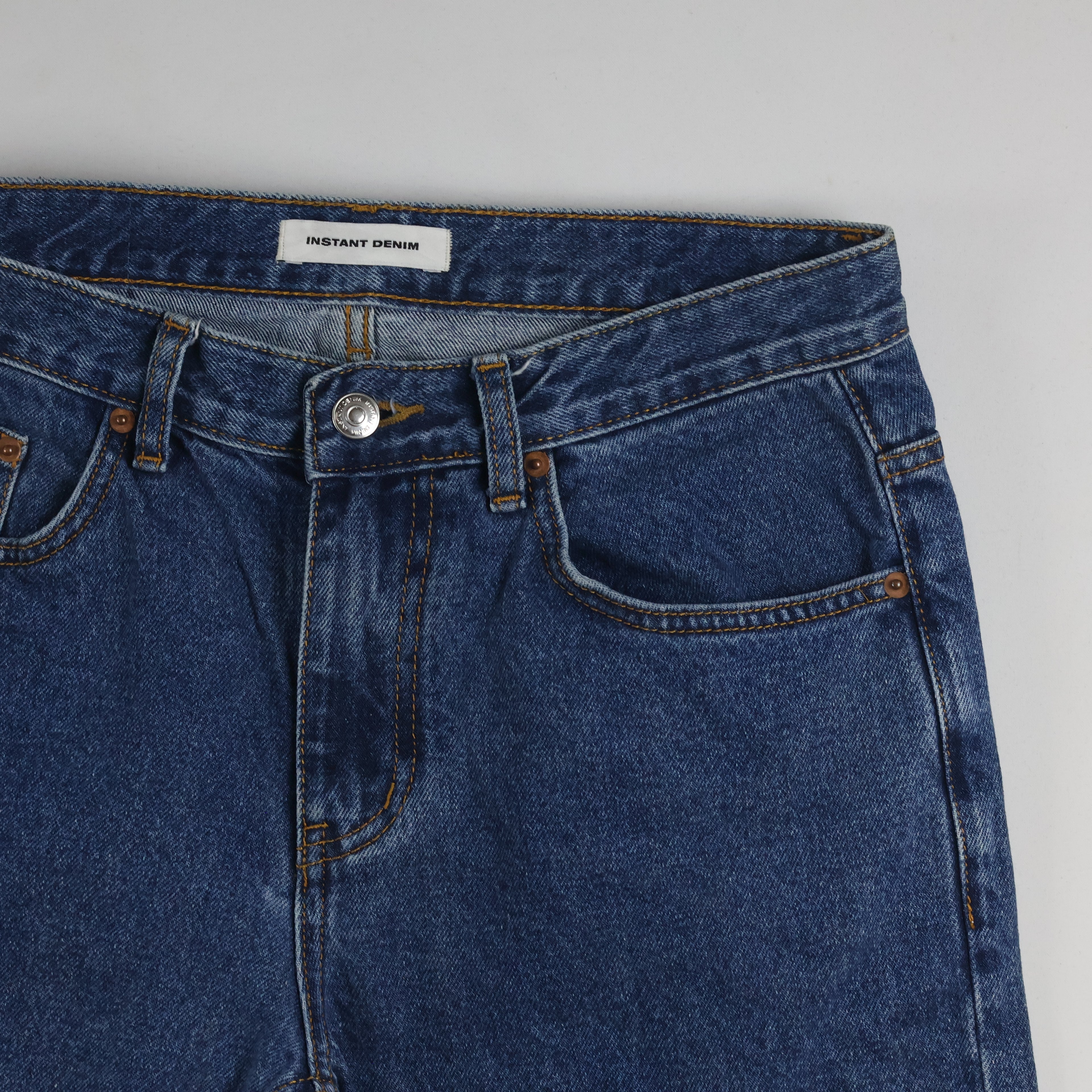 Vintage Instant Denim Men's Blue Straight Jeans 28-30 Waist/ J1016