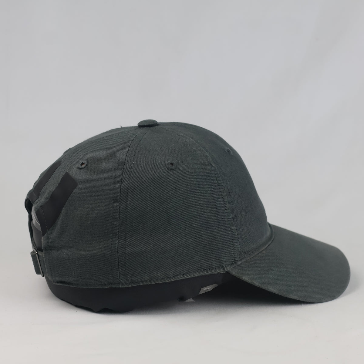 Thrifted Adidas Dark Grey Cotton Strapback Cap (57 cm) |10729