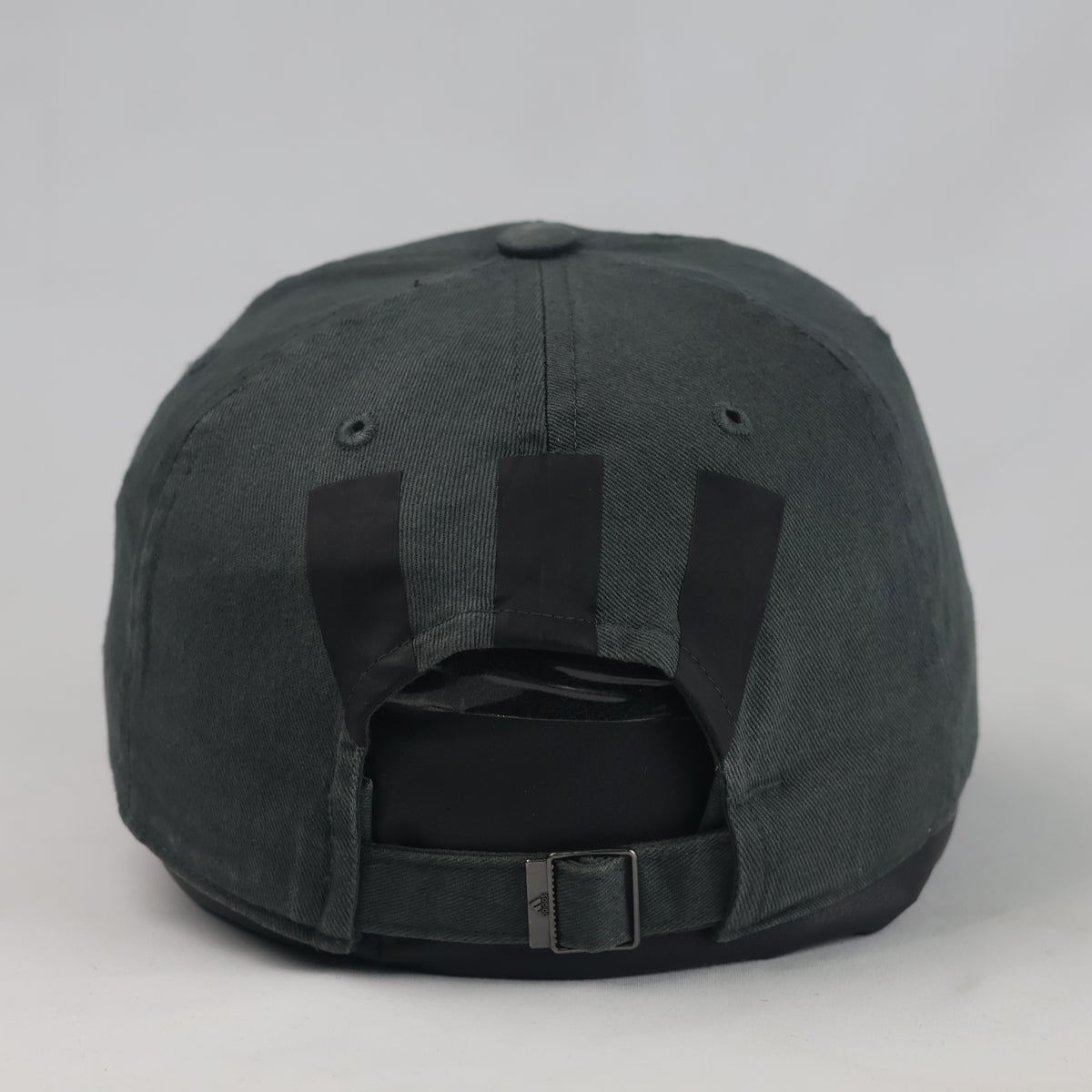 Thrifted Adidas Dark Grey Cotton Strapback Cap (57 cm) |10729