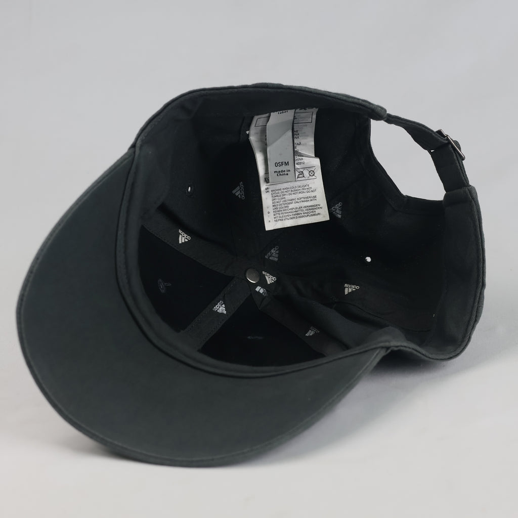 Thrifted Adidas Dark Grey Cotton Strapback Cap (57 cm) |10729
