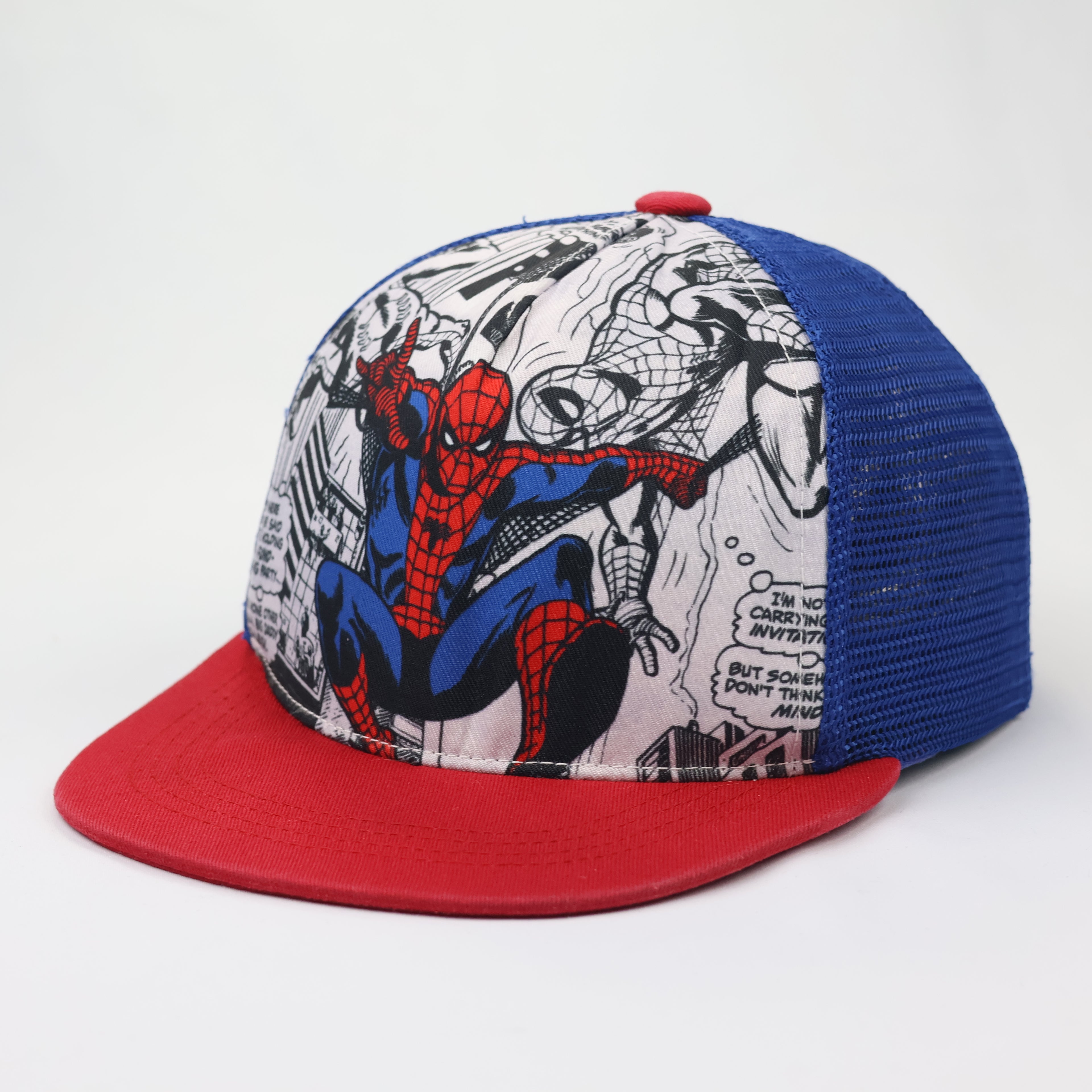 Retro Spider-Man Comic Print Mesh Back Thrifted Snapback - Boys 3-5 Years