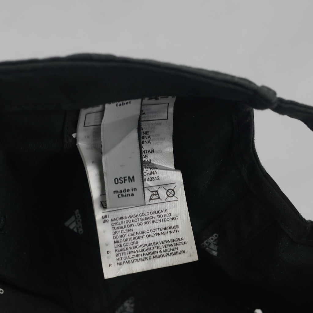 Thrifted Adidas Dark Grey Cotton Strapback Cap (57 cm) |10729