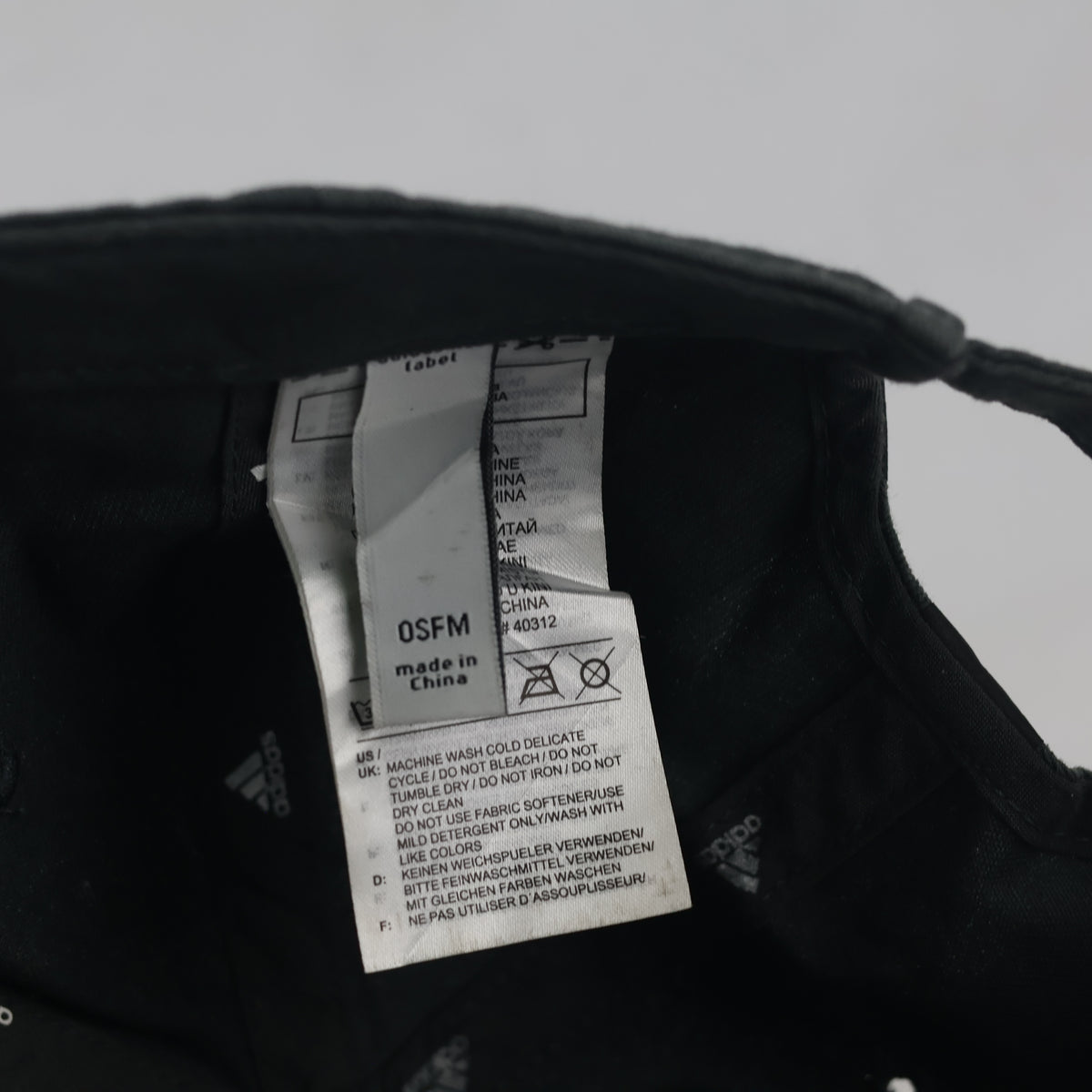 Thrifted Adidas Dark Grey Cotton Strapback Cap (57 cm) |10729