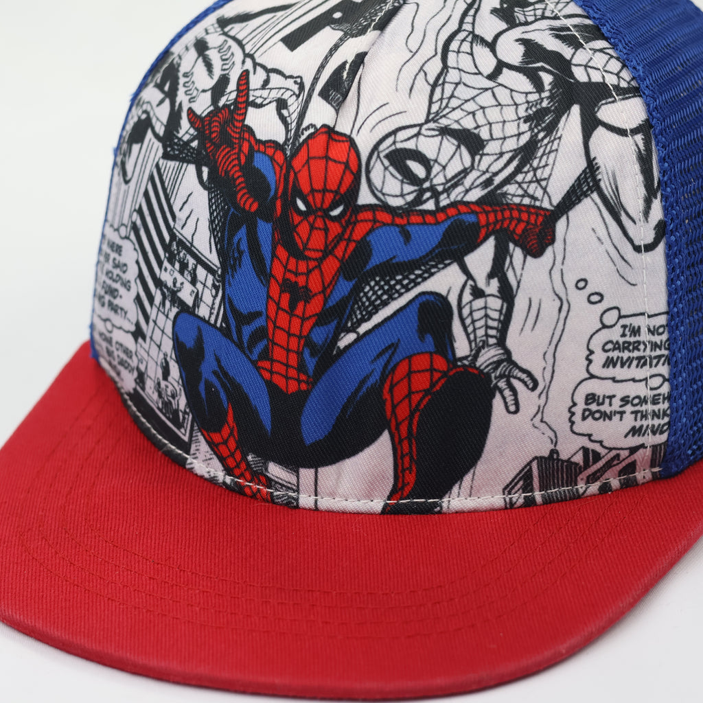 Retro Spider-Man Comic Print Mesh Back Thrifted Snapback - Boys 3-5 Years