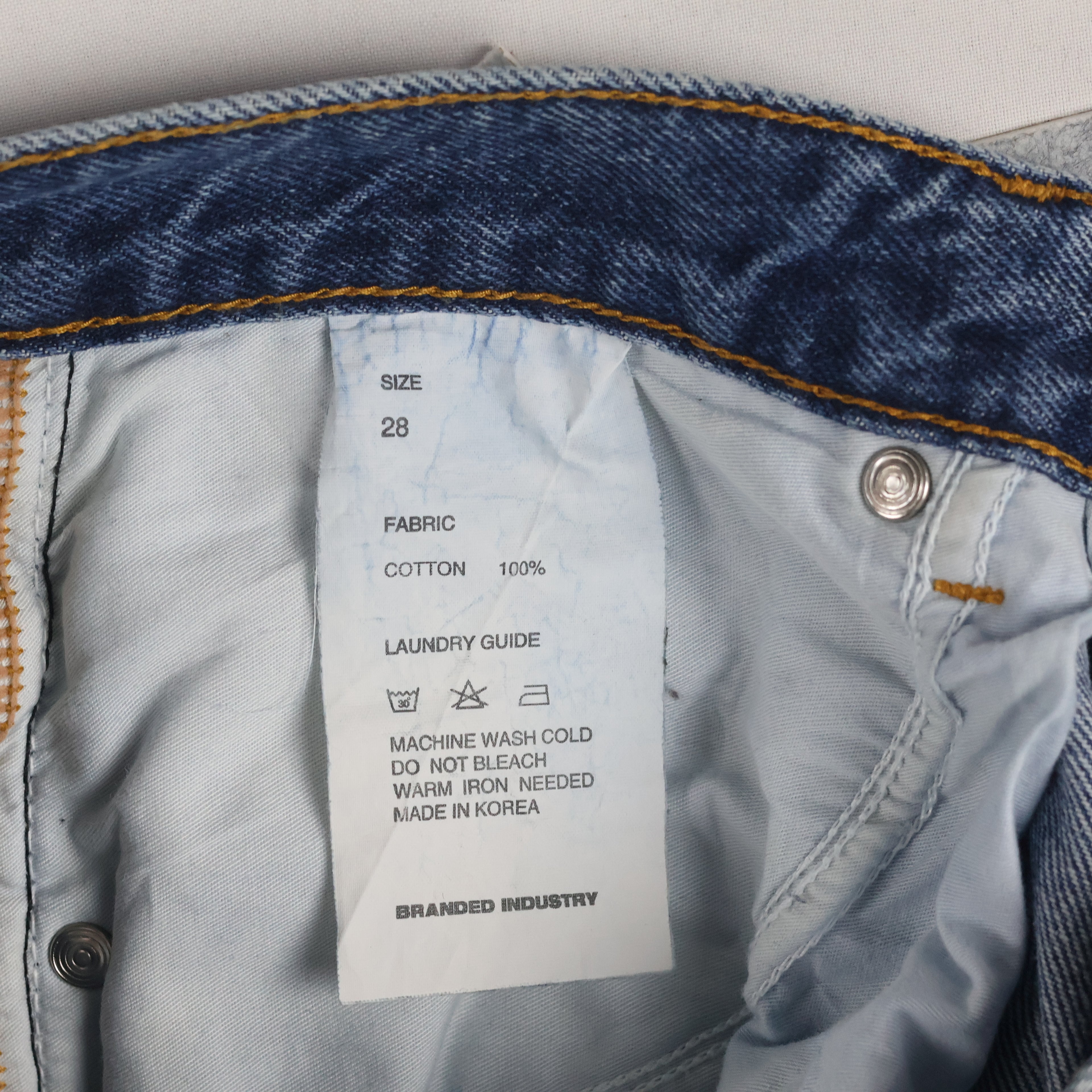 Vintage Instant Denim Men's Blue Straight Jeans 28-30 Waist/ J1016