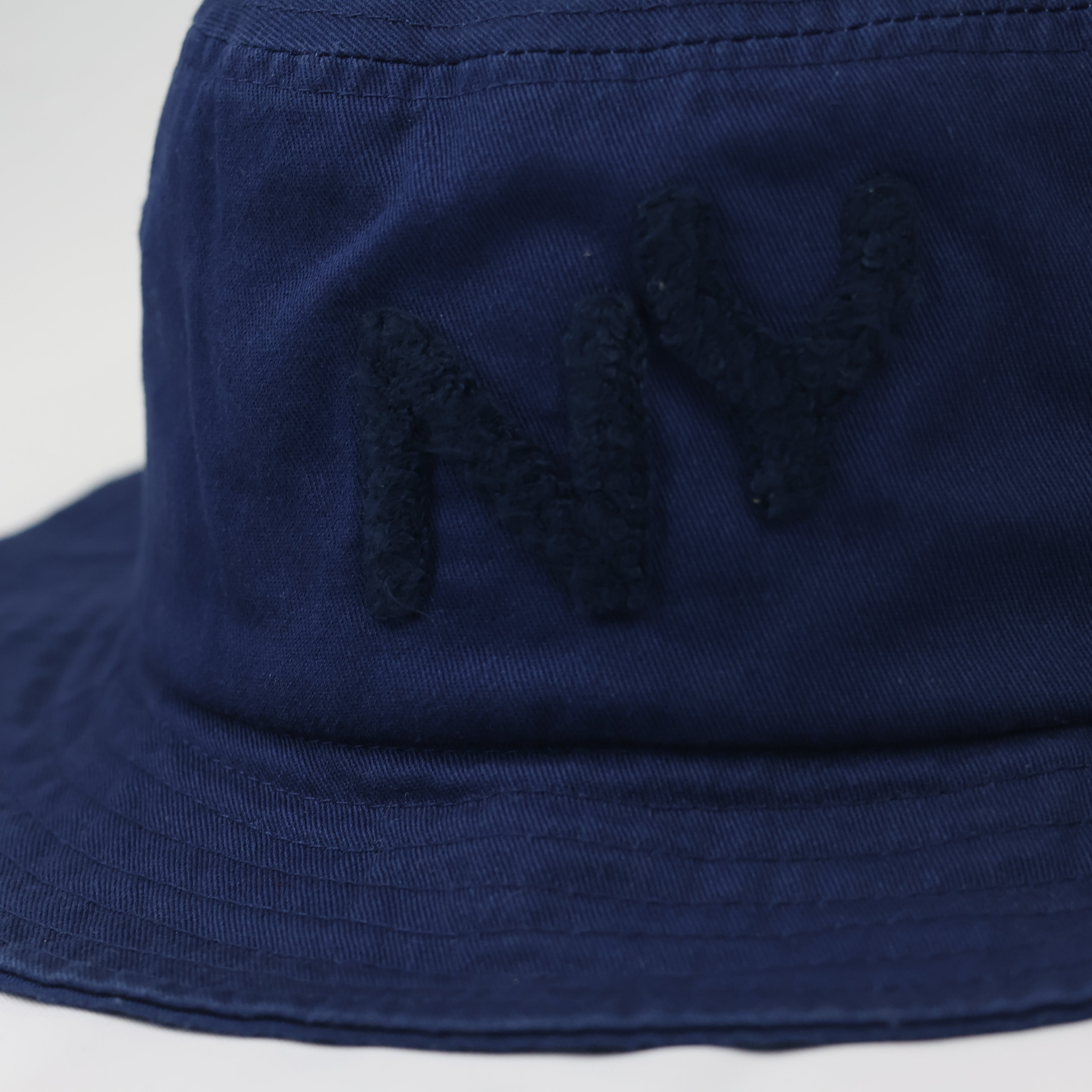 Australian Designed Navy Cotton Sun Hat with Textured NY Logo