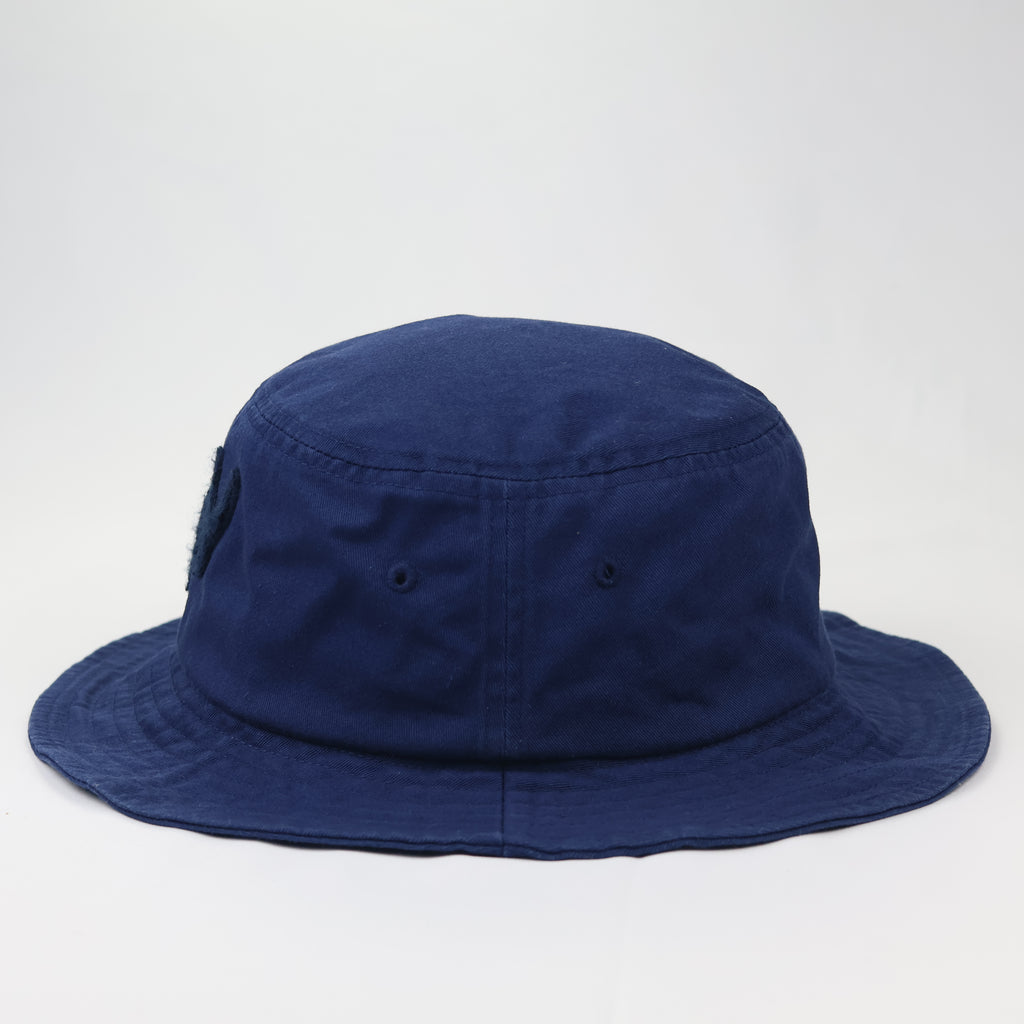 Australian Designed Navy Cotton Sun Hat with Textured NY Logo