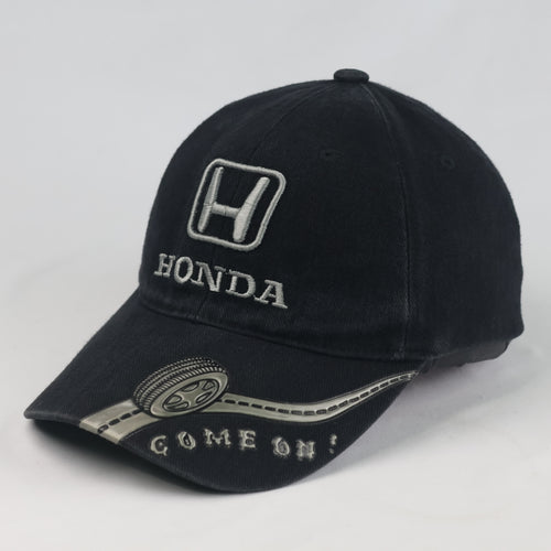 Thrifted Honda Racing "Come On!" Black Embroidered Dad Hat (56cm) |10716