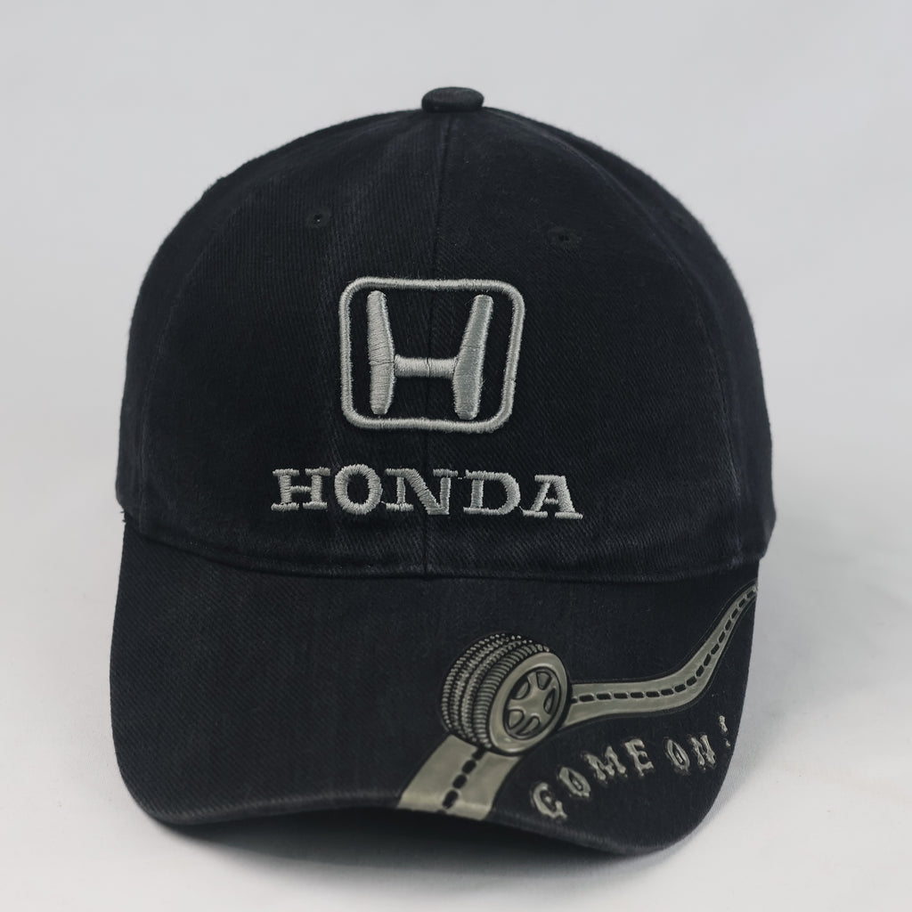 Thrifted Honda Racing "Come On!" Black Embroidered Dad Hat (56cm) |10716