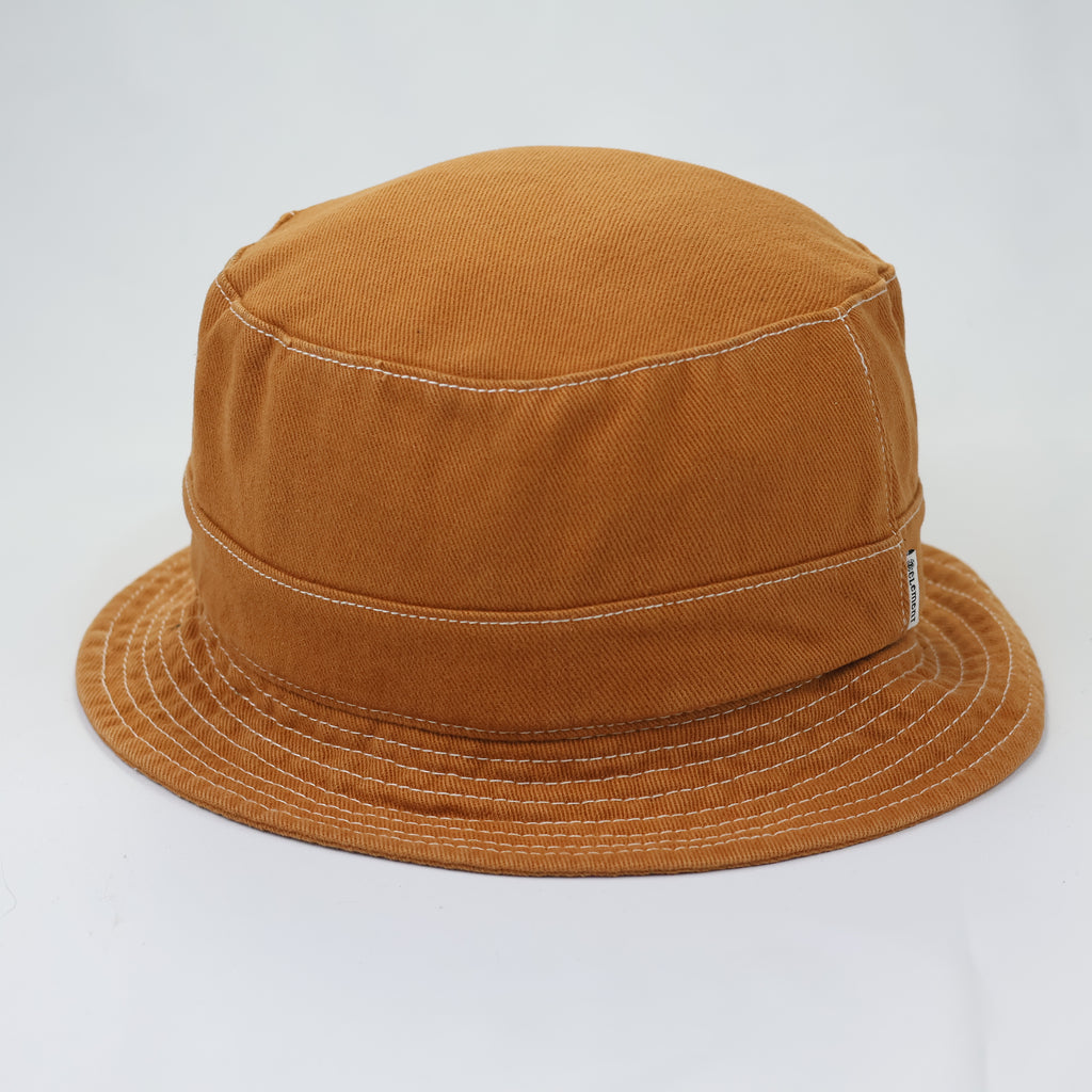 Element Mustard Cotton Bucket Hat - Contrast Stitch Sun Hat