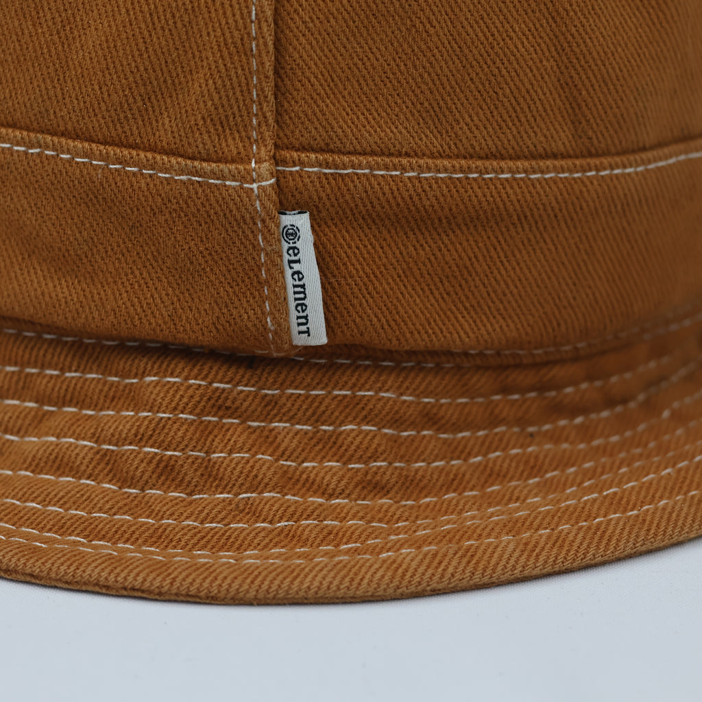 Element Mustard Cotton Bucket Hat - Contrast Stitch Sun Hat