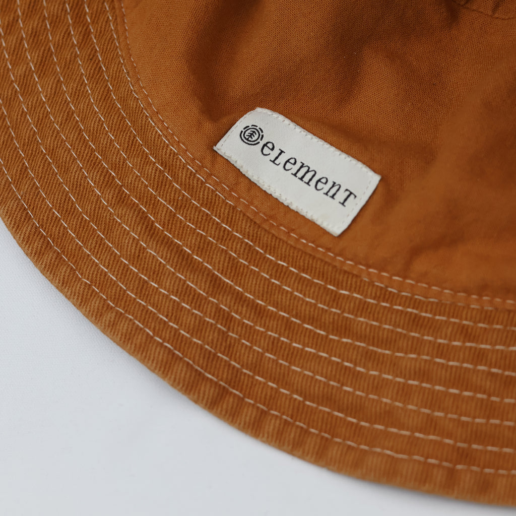 Element Mustard Cotton Bucket Hat - Contrast Stitch Sun Hat