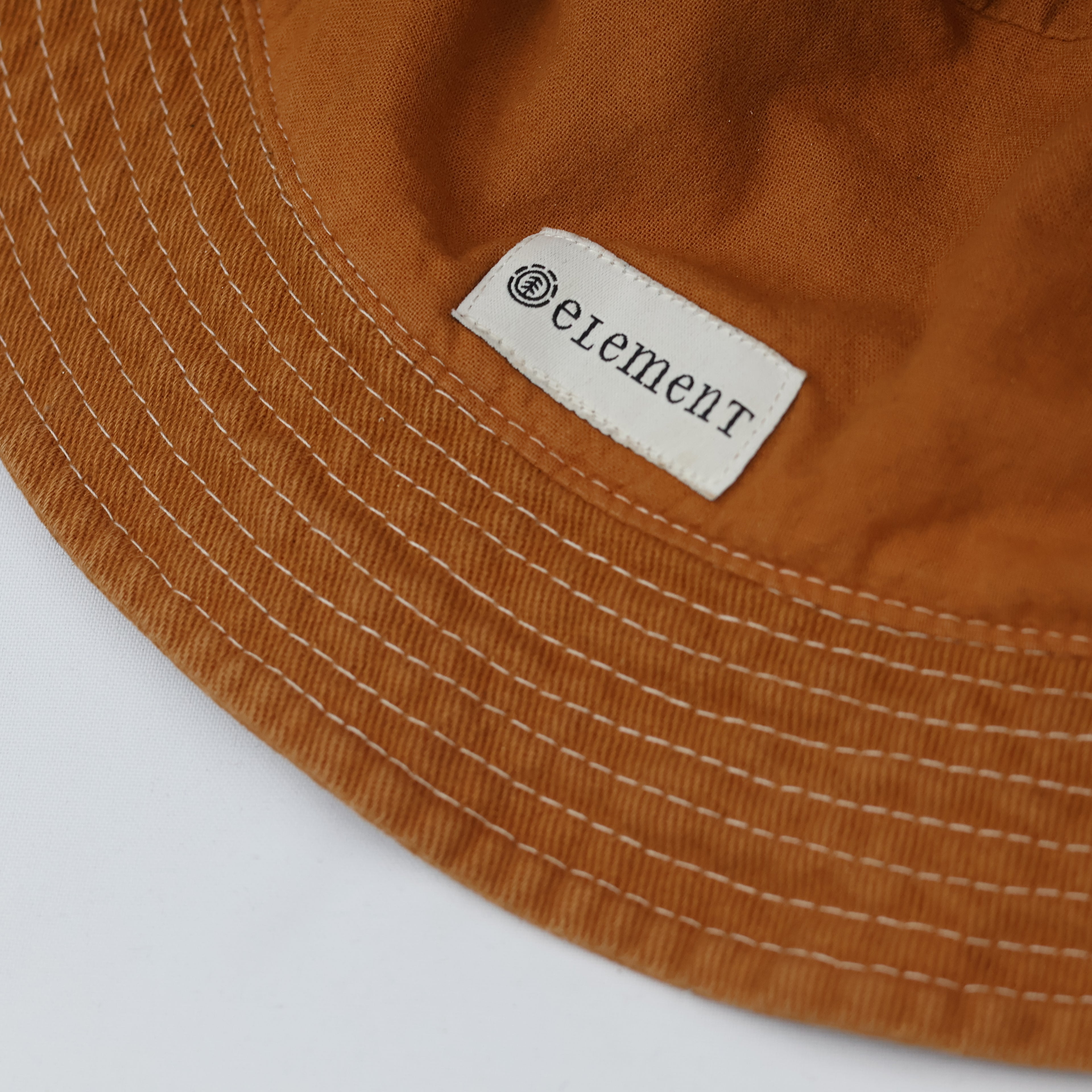 Element Mustard Cotton Bucket Hat - Contrast Stitch Sun Hat