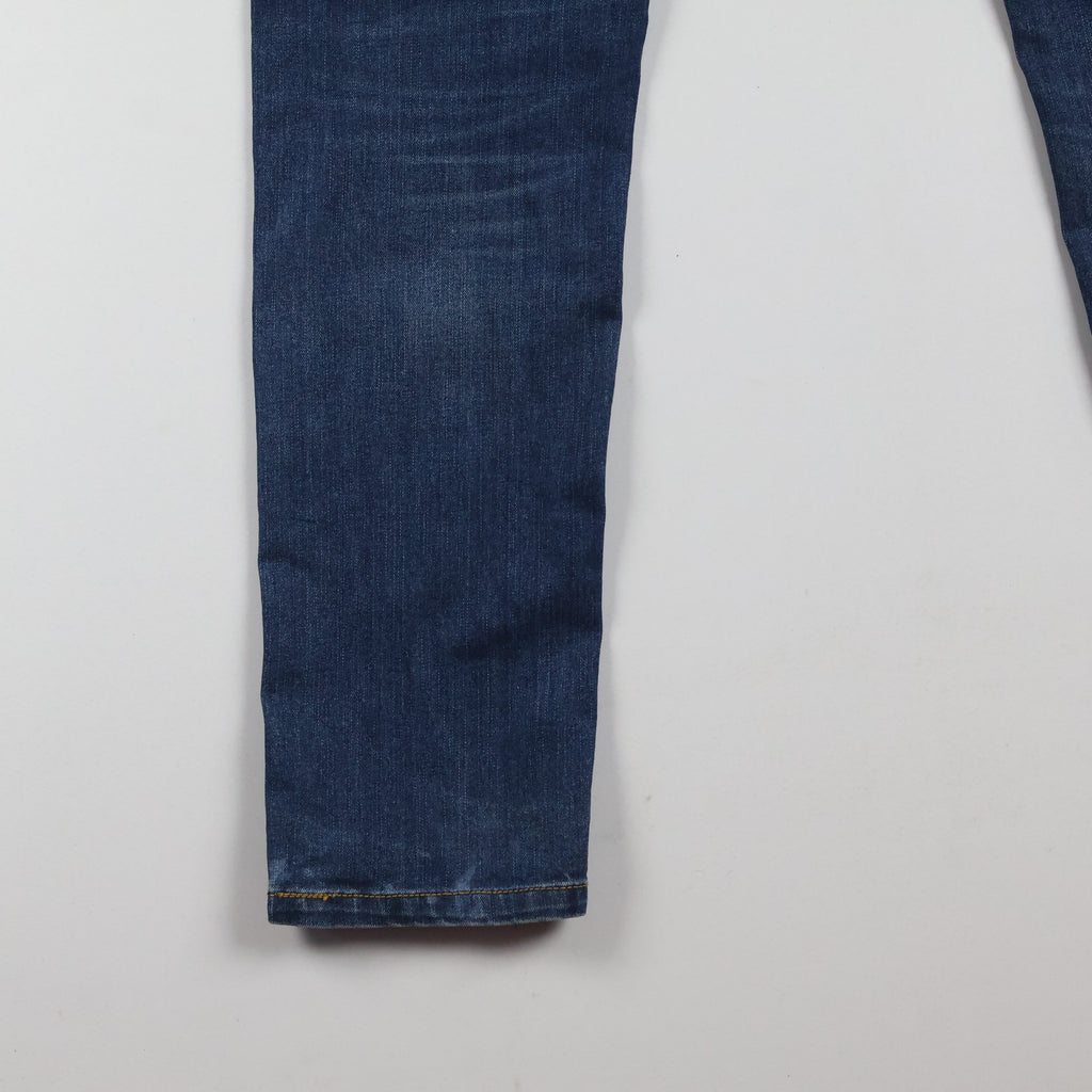 Thrifted Tate Like Men's Distressed Skinny Blue Jeans 34 Waist/ J1018