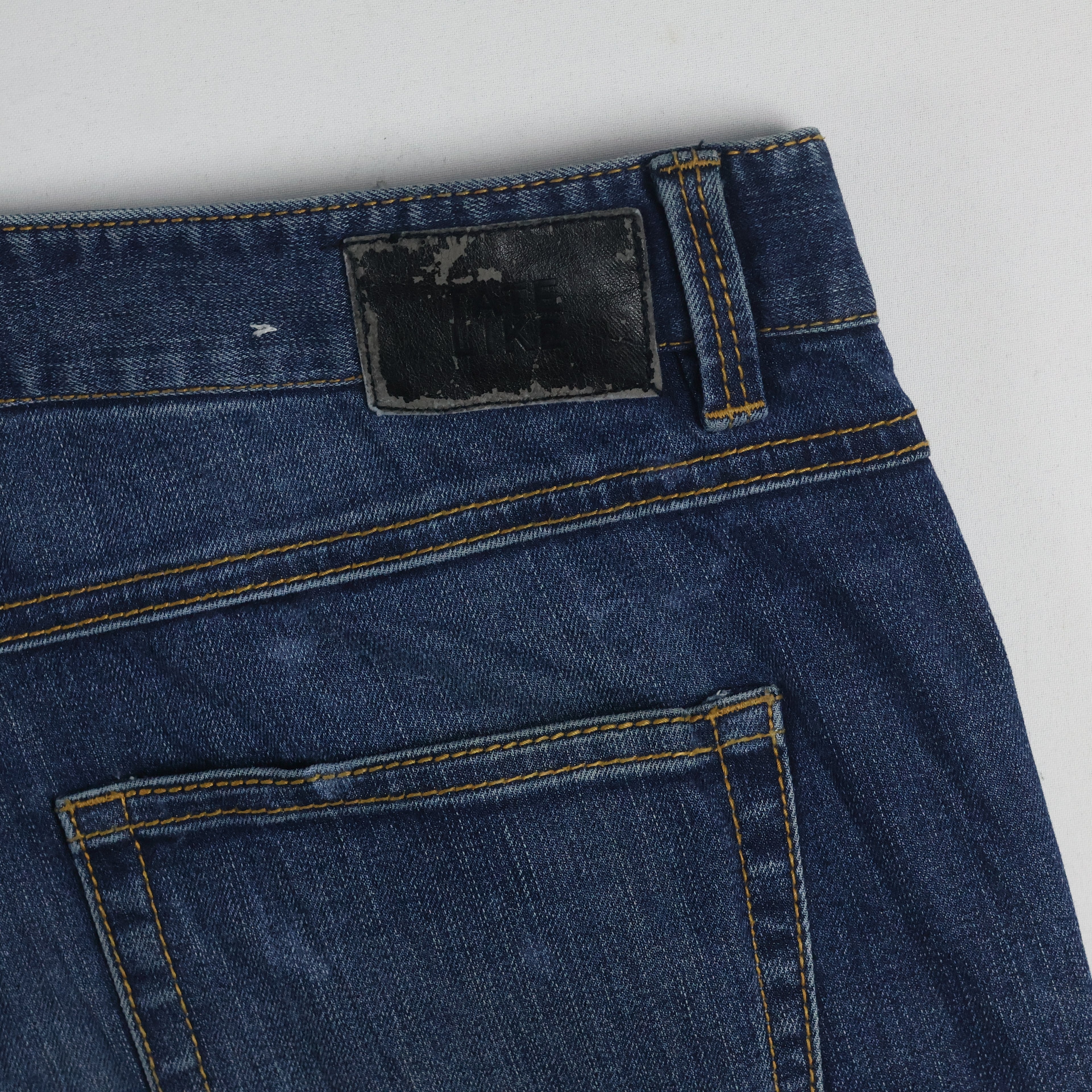 Thrifted Tate Like Men's Distressed Skinny Blue Jeans 34 Waist/ J1018