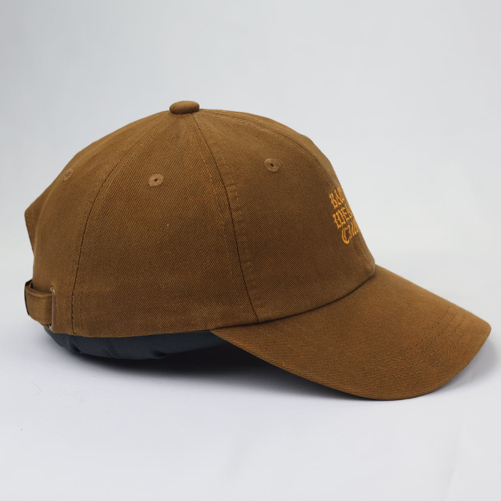 "Bad Ideas Club" Embroidered Brown Dad Hat - Cropp Accessories Cap