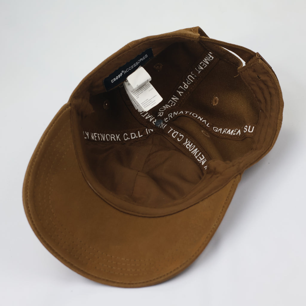 "Bad Ideas Club" Embroidered Brown Dad Hat - Cropp Accessories Cap