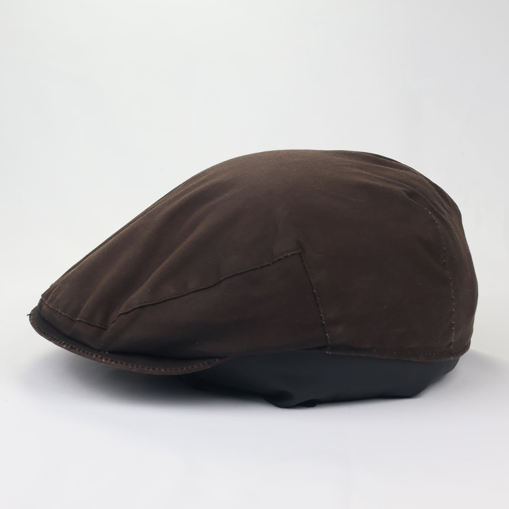 Men's Heritage Brown Driving Cap - Plaid Lined Newsboy Hat