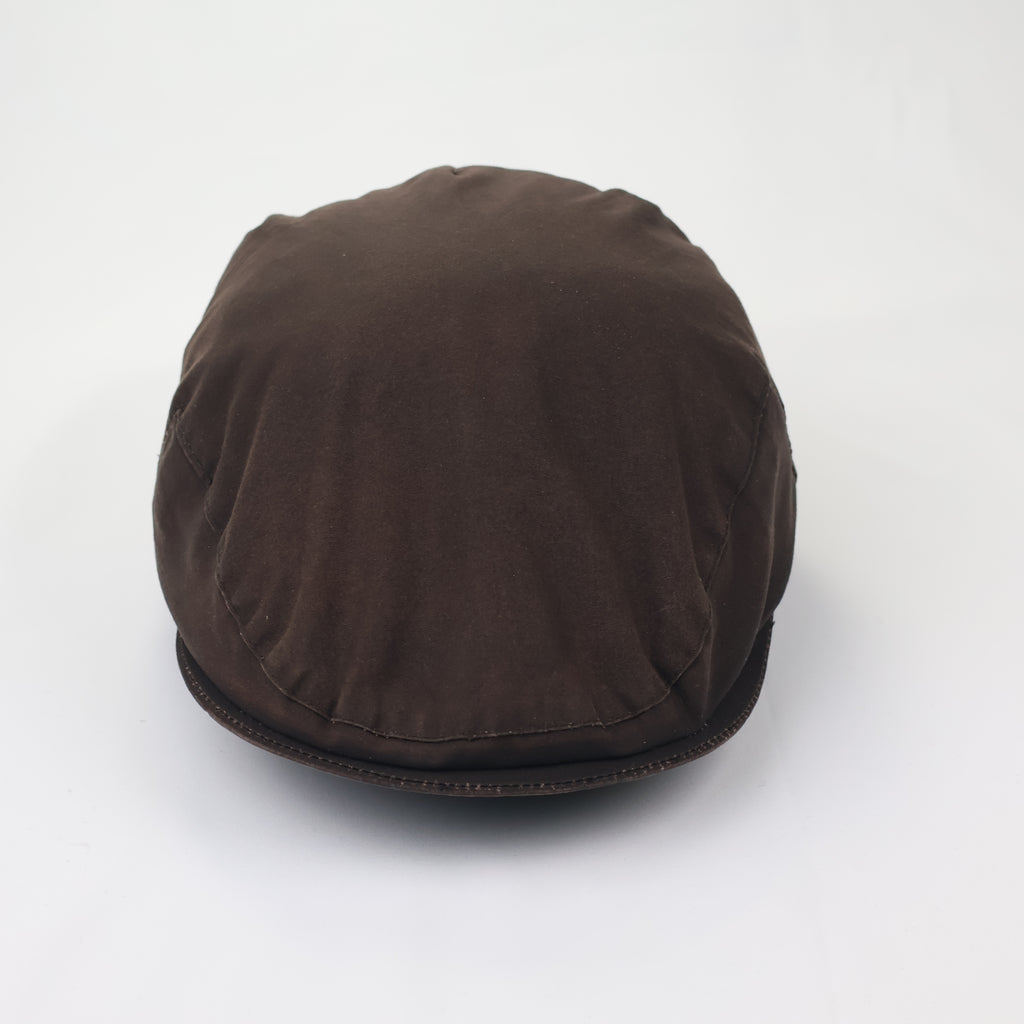 Men's Heritage Brown Driving Cap - Plaid Lined Newsboy Hat