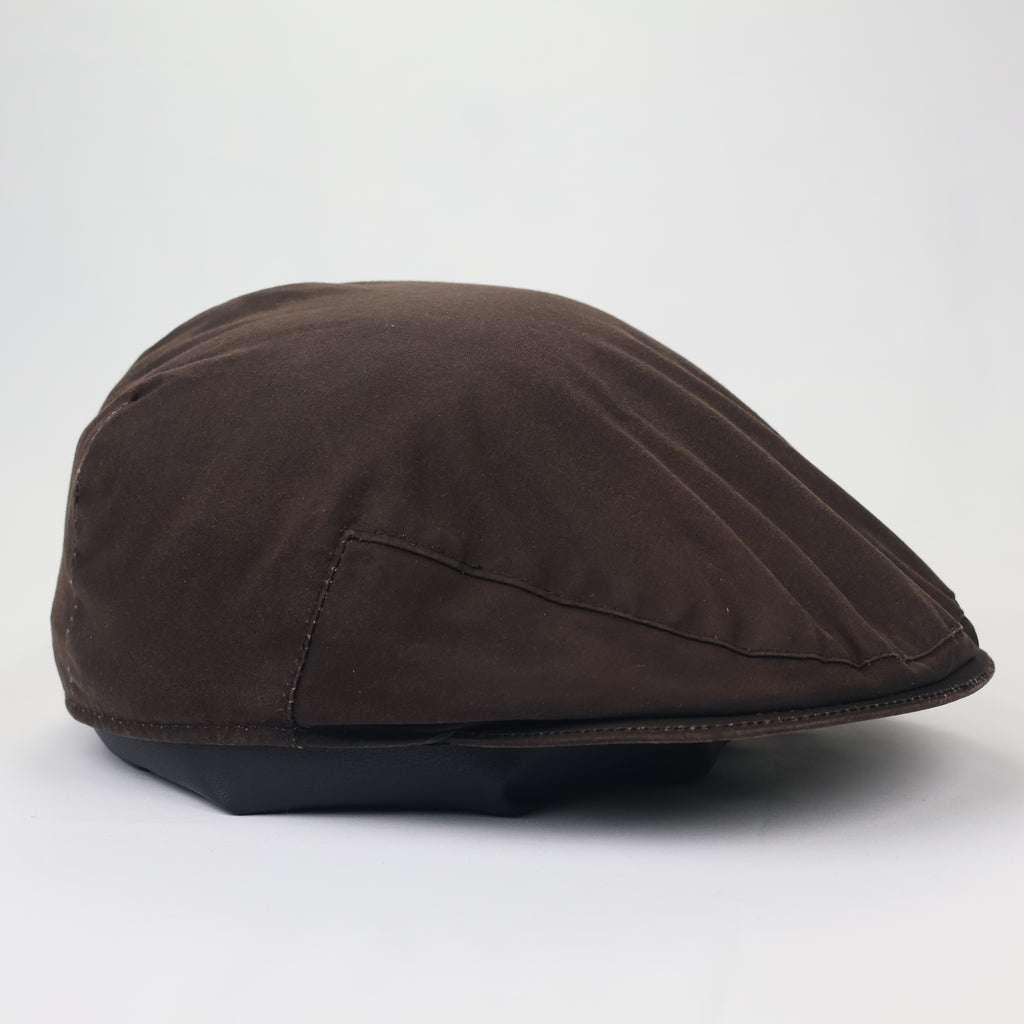 Men's Heritage Brown Driving Cap - Plaid Lined Newsboy Hat
