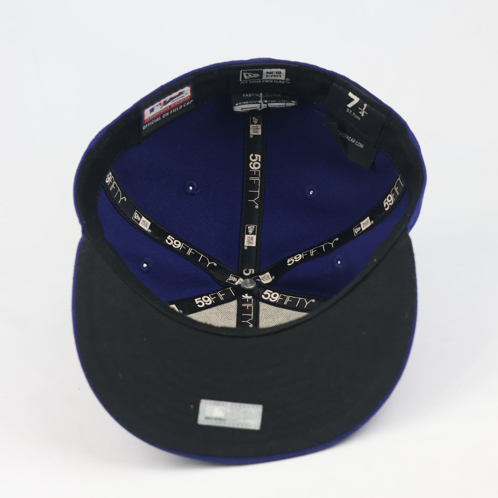 Authentic New Era LA Dodgers Thrifted  Fitted Cap - 59FIFTY Size 7 1/4 Blue