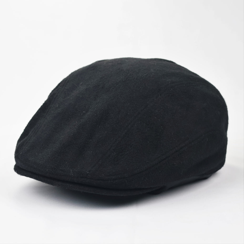 Vintage Black Newsboy Flat Cap - Rock N' Blue Heritage Series Hat