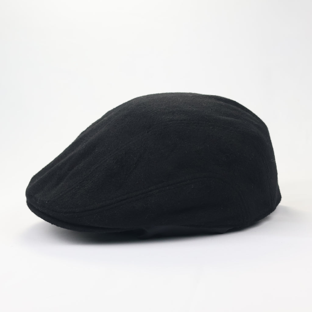 Vintage Black Newsboy Flat Cap - Rock N' Blue Heritage Series Hat