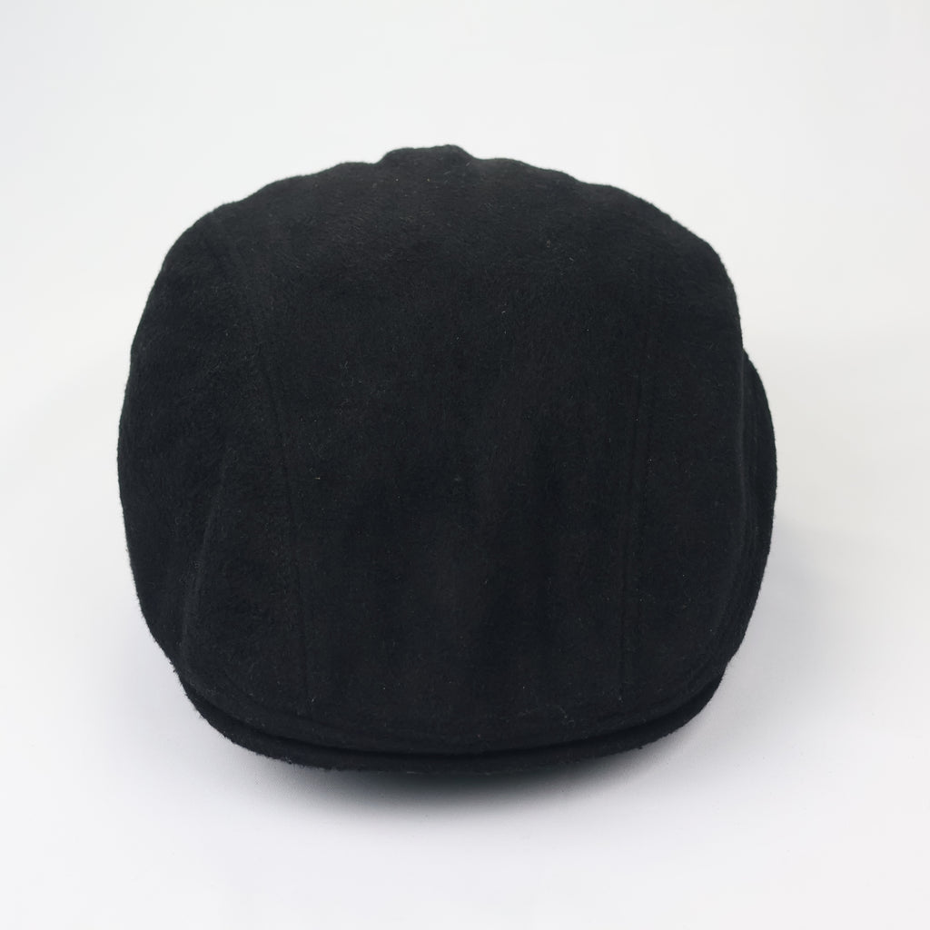 Vintage Black Newsboy Flat Cap - Rock N' Blue Heritage Series Hat