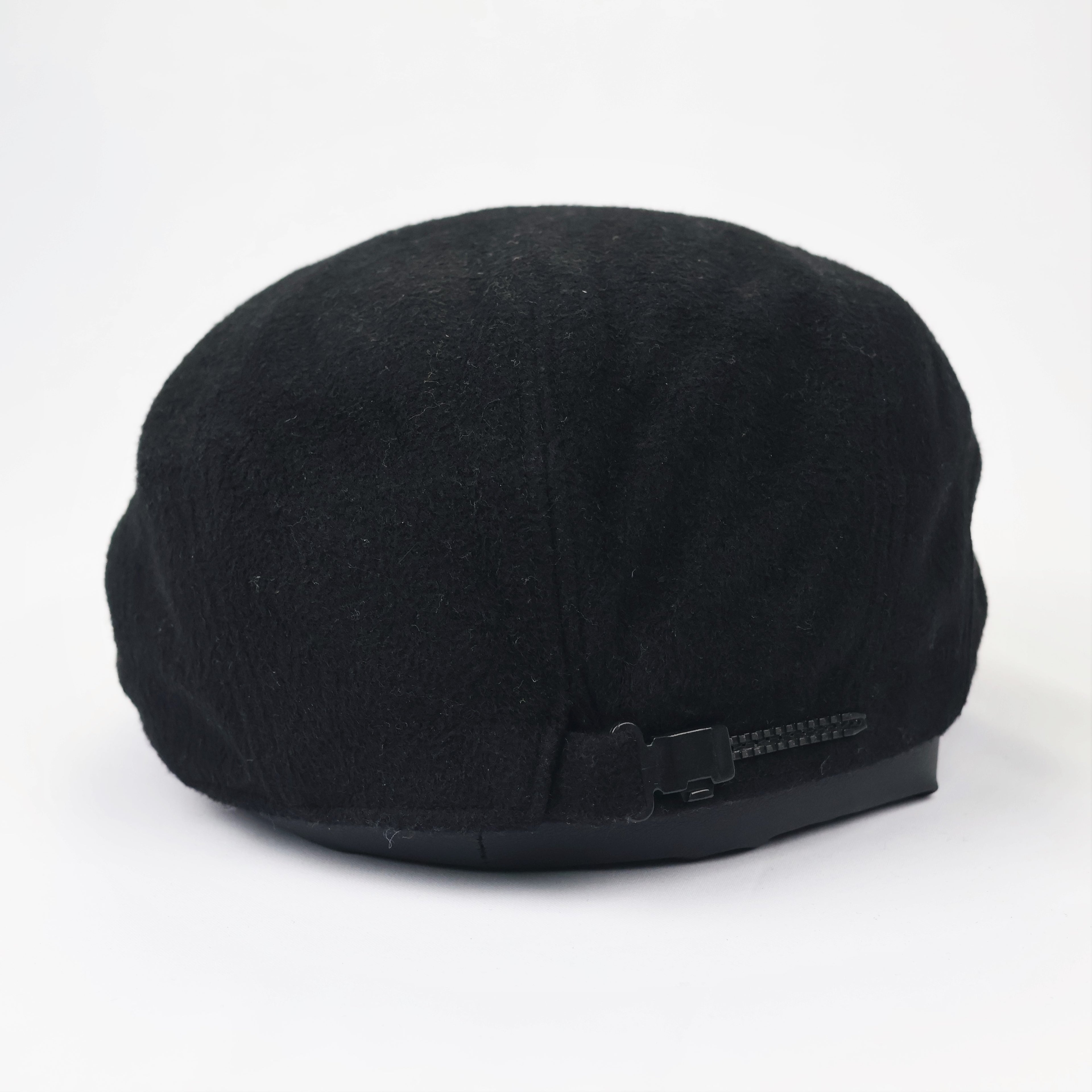 Vintage Black Newsboy Flat Cap - Rock N' Blue Heritage Series Hat