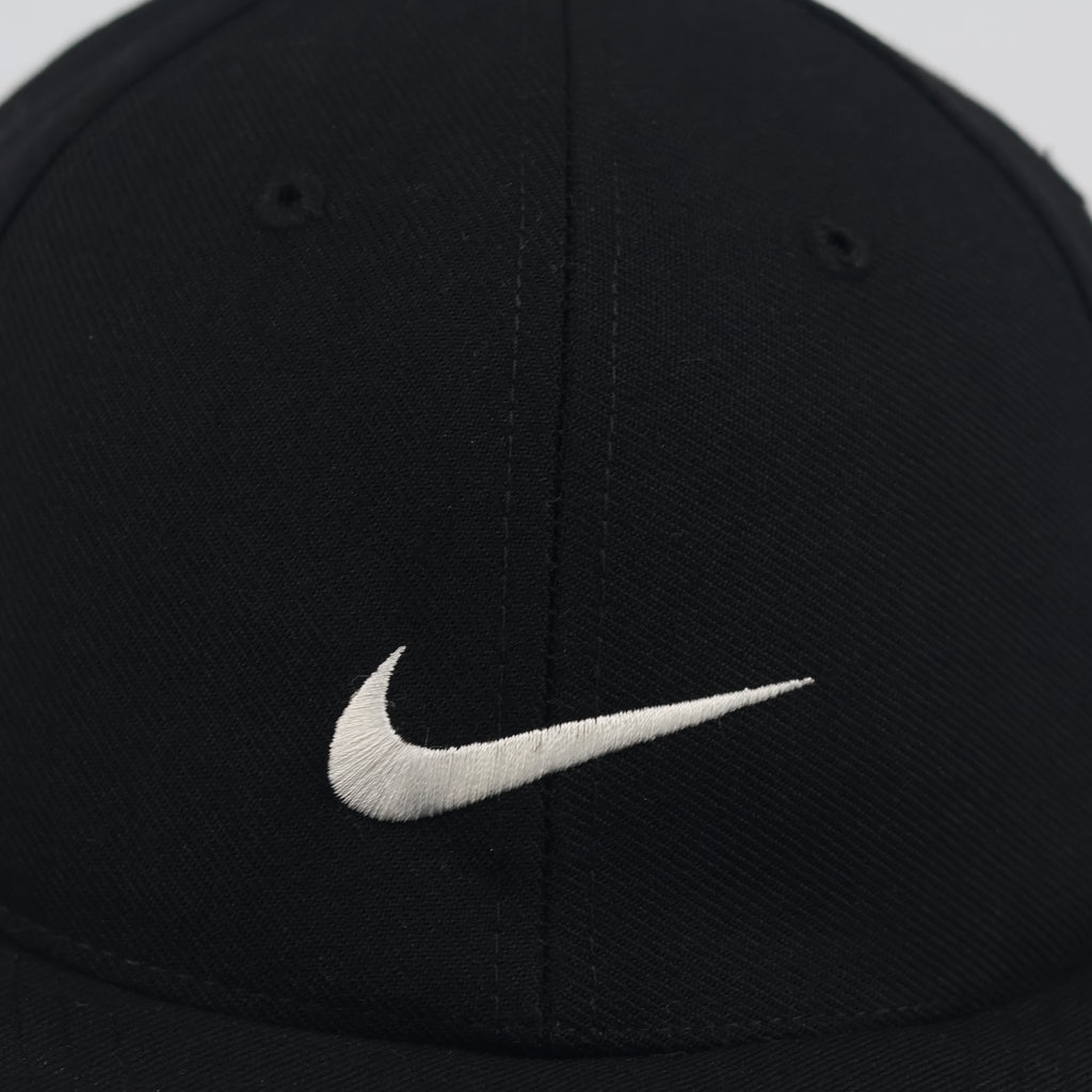 Vintage Nike Fitted Hat | Thrifted Black Wool Blend Cap Green Undervisor