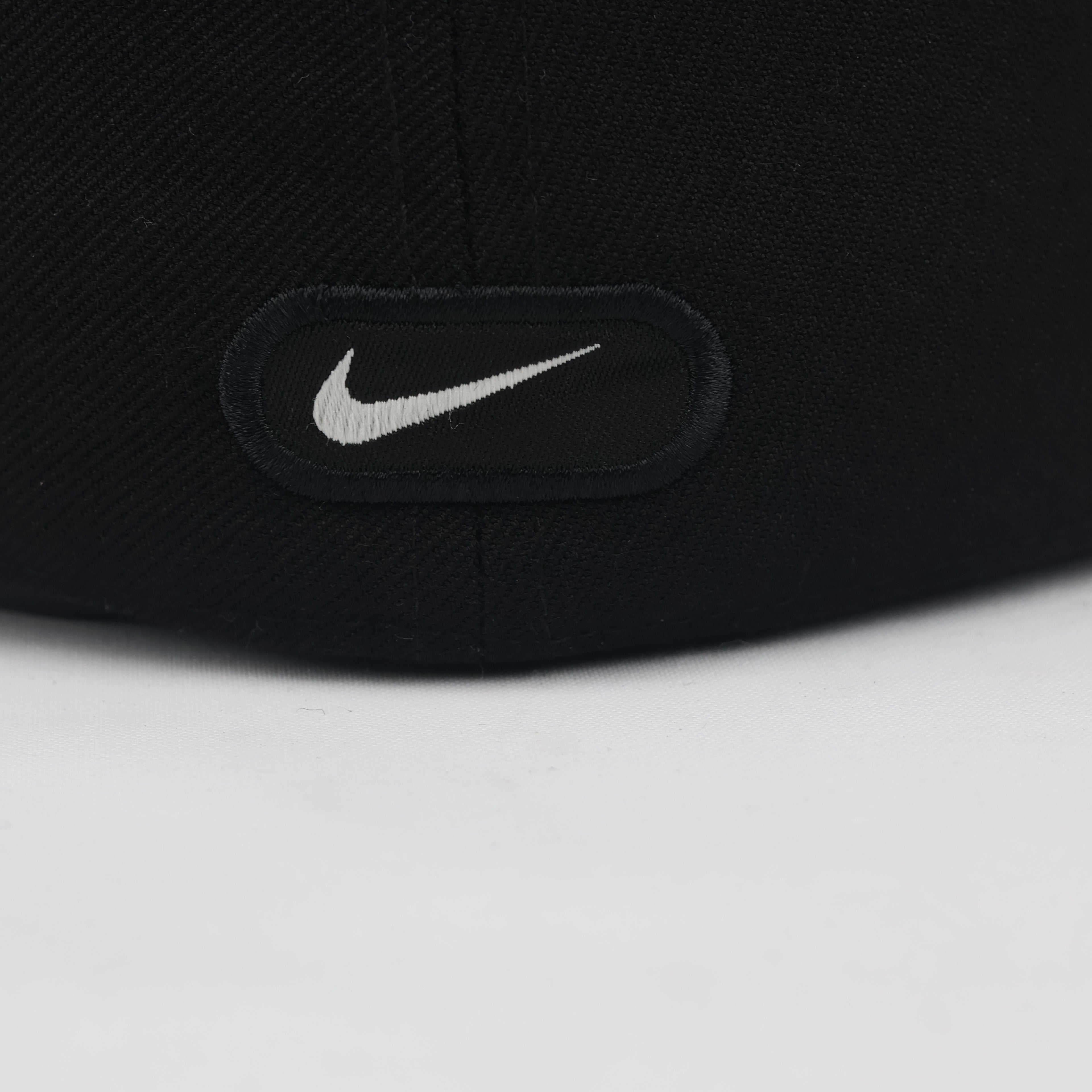 Vintage Nike Fitted Hat | Thrifted Black Wool Blend Cap Green Undervisor