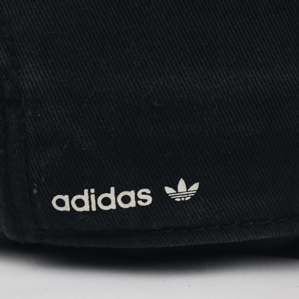 Vintage Adidas Originals Trefoil Snapback Hat | Thrifted Black Flat Brim Cap 56-58cm