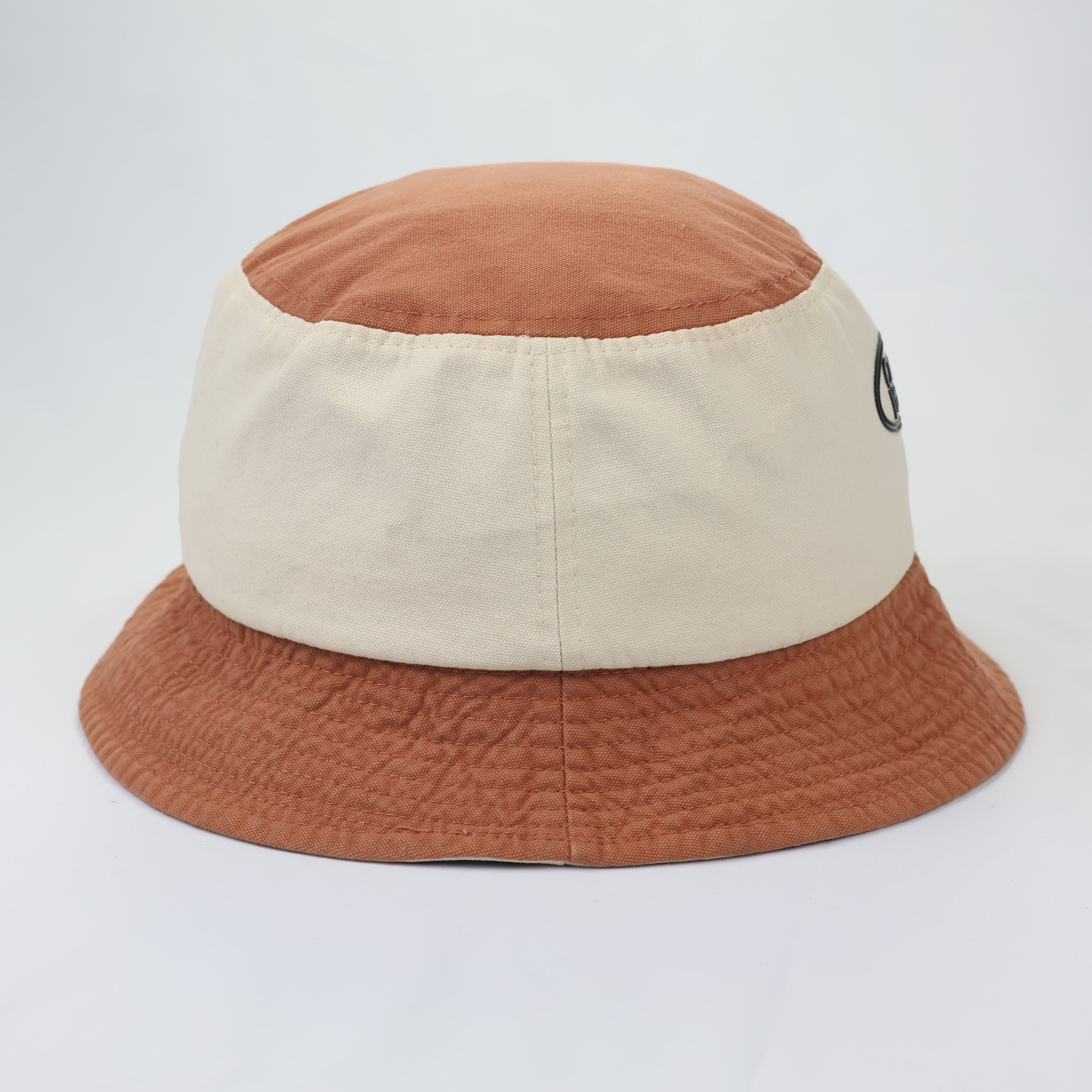 Vintage Style Colorblock Bucket Hat - Orem Items Earth Tone Sun Cap